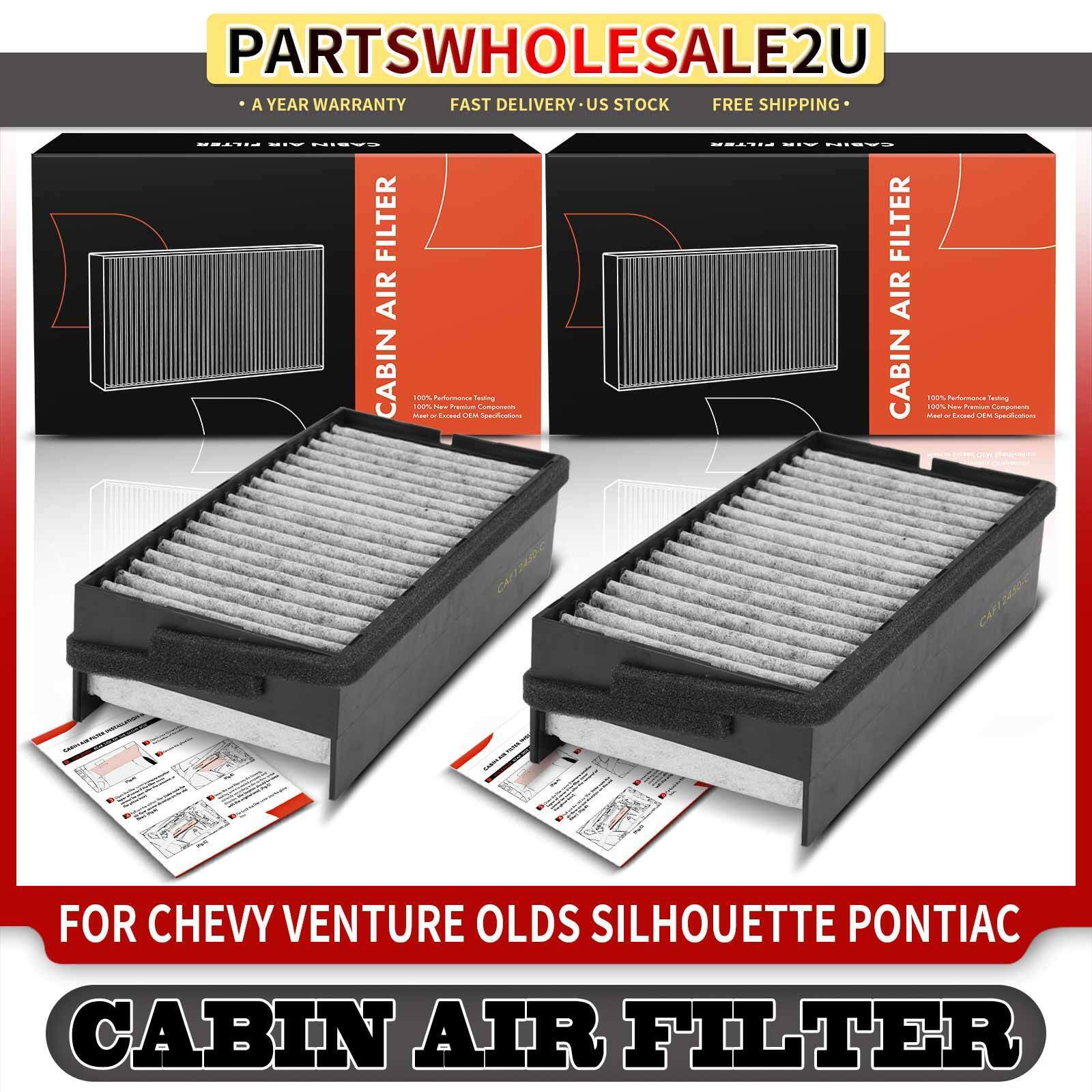 2x Cabin Air Filter for Chevrolet Venture Olds Silhouette Pontiac Trans Sport