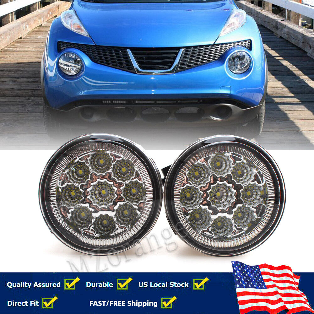 LED BUMPER FRONT FOG LIGHTS FOR NISSAN JUKE 2011 2012 2013 2014 REPLACEMENT PAIR