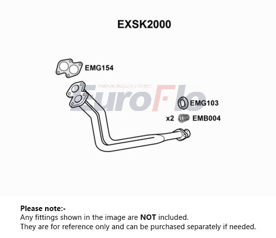 Exhaust Pipe fits SKODA FAVORIT 1.3 Front 90 to 93 EuroFlo Quality Guaranteed