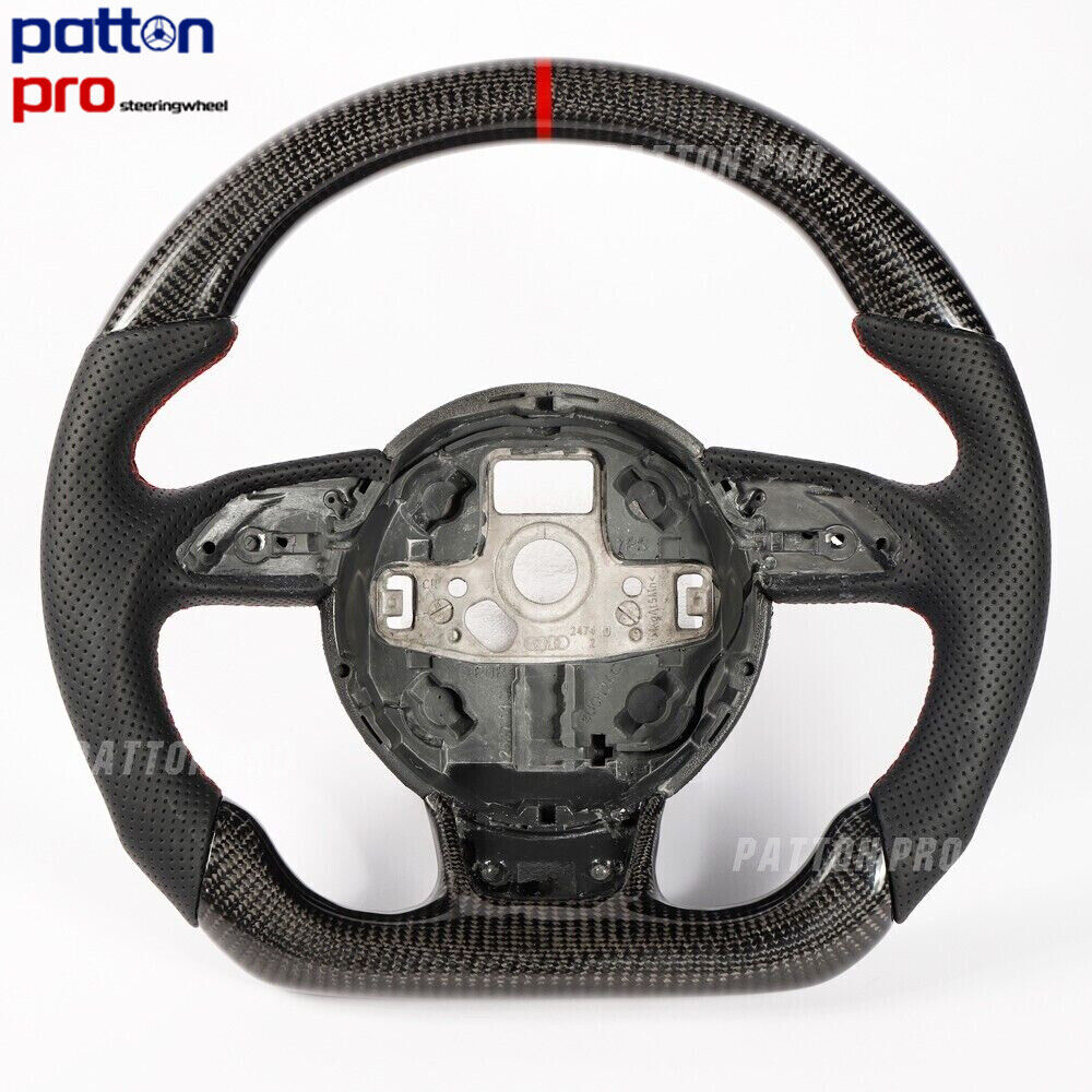 Carbon Fiber Flat Sports Steering Wheel for Audi 2012+ RS3 RS4 RS5 RS6 RS7 RS Q3