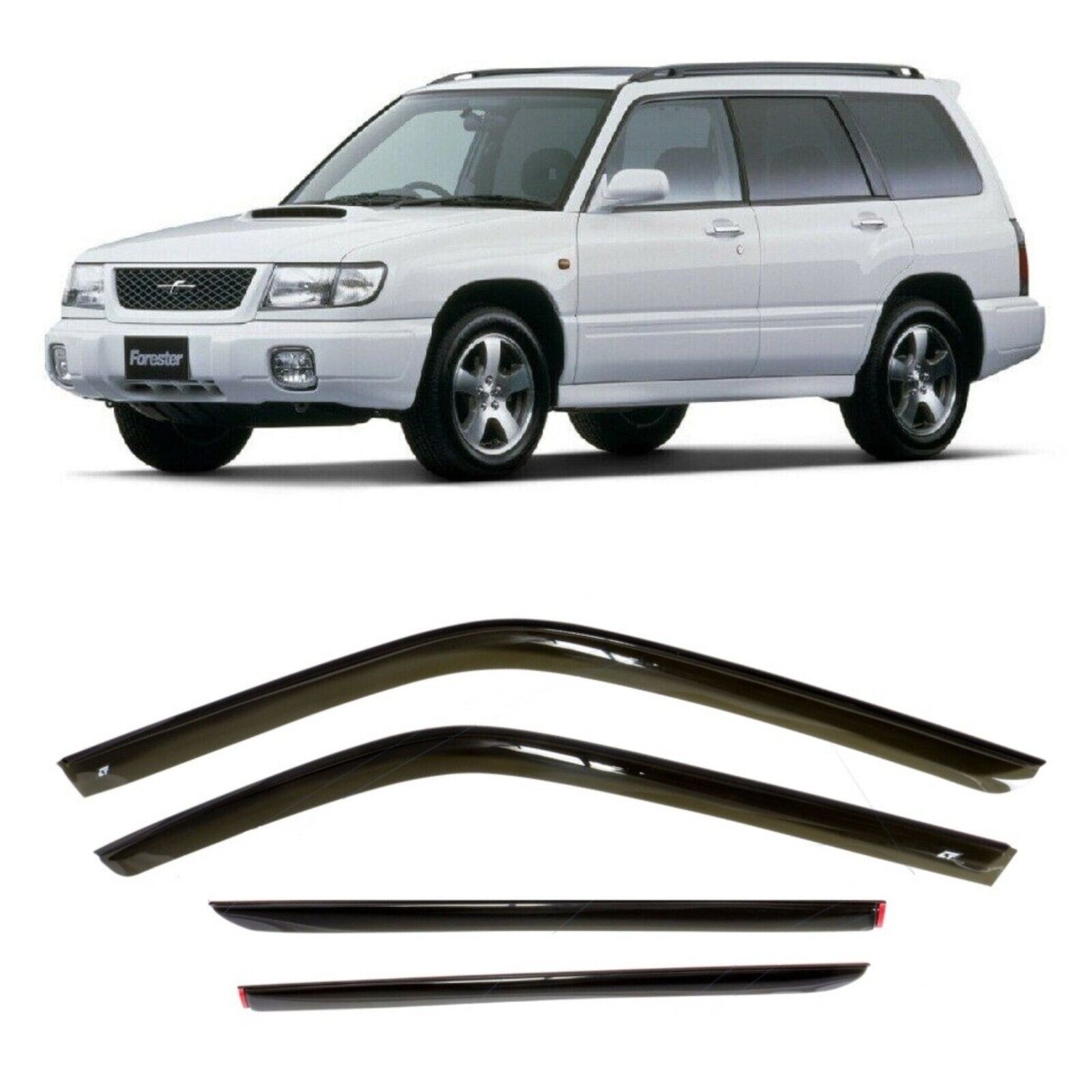For Subaru Forester 1997-2002 Side Window Wind Visors Rain Guard Vent Deflectors