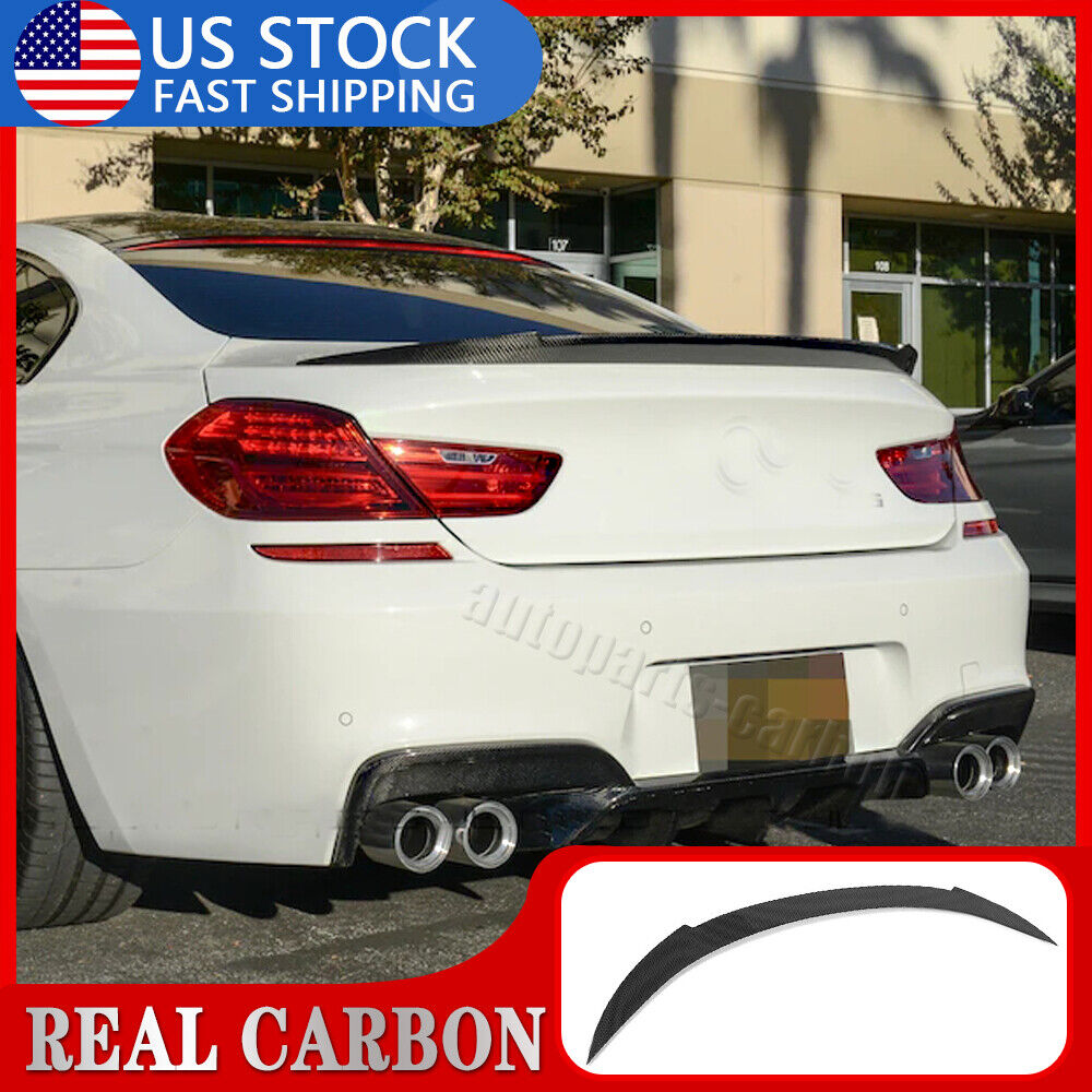FOR 2012-2019 BMW F12 F06 640i 650i M6 Gran Coupe REAL CARBON TRUNK SPOILER WING