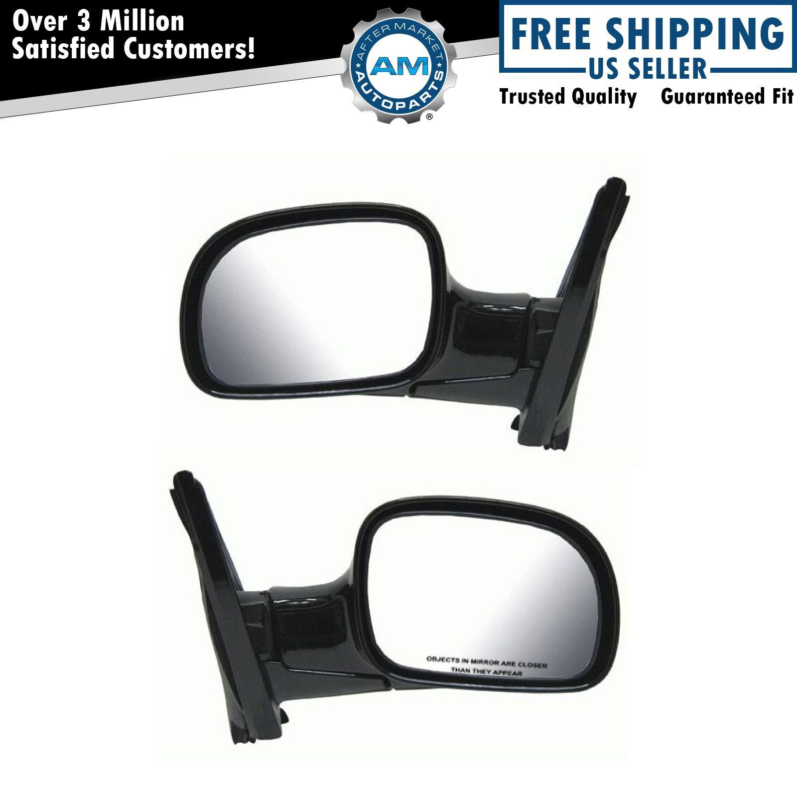 Manual Side View Mirrors Left & Right Pair Set for 01-07 Grand Caravan Voyager