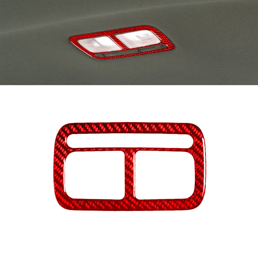 For Hyundai Azera 2006-11 Red Carbon Fiber Rear Reading Light Lamp Panel Cover