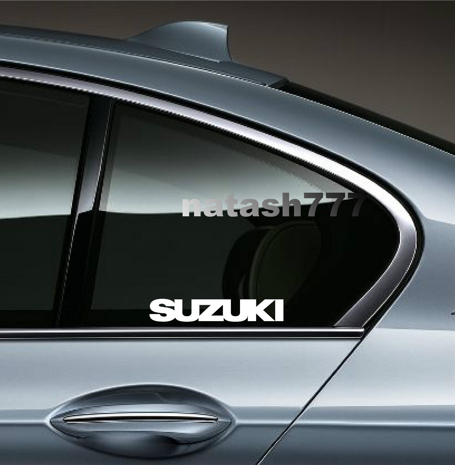 2 - SUZUKI Sport Racing Vinyl Decal sticker emblem logo WHITE