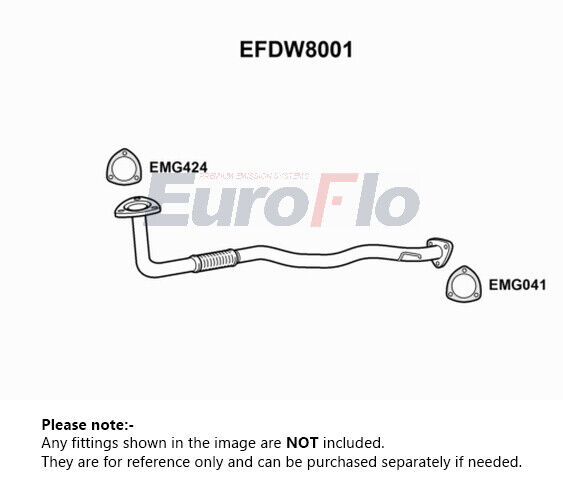 Exhaust Pipe fits DAEWOO NUBIRA J100 2.0 Front 97 to 99 X20SED EuroFlo Quality