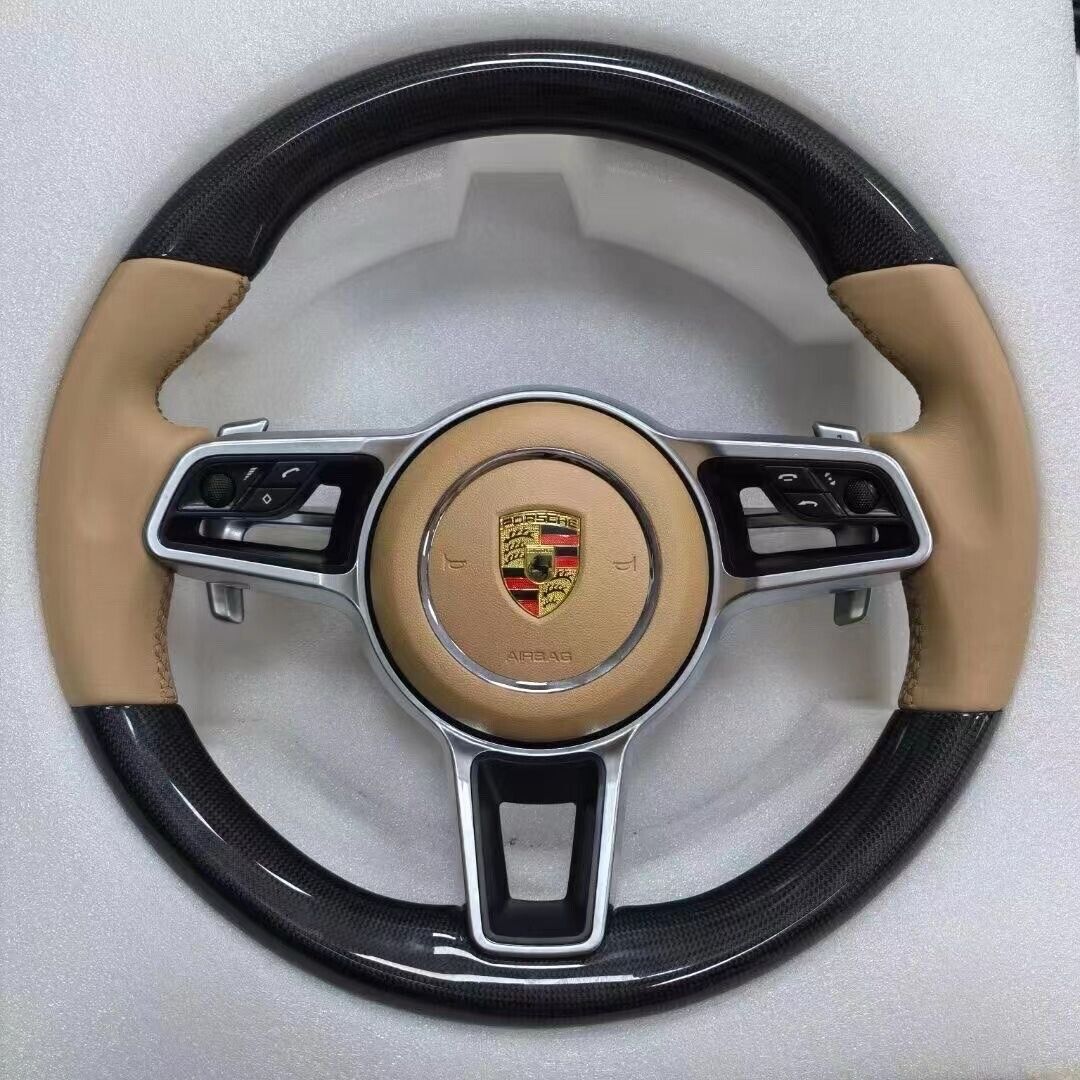CARBON BEIGE Porsche Steering Wheel 991.2 911 Cayman/Boxster/Macan/Cayenne.