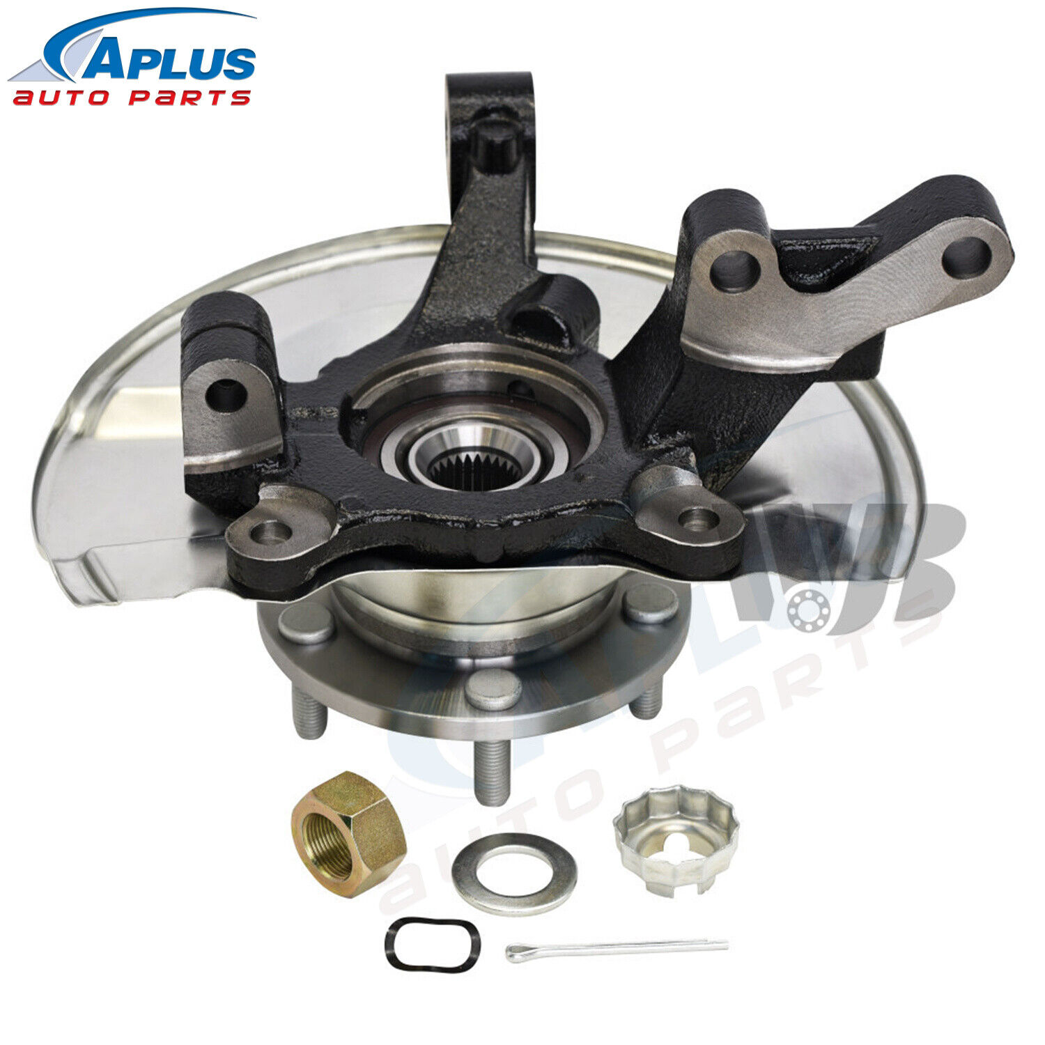 Front LH Knuckle & Wheel Bearing Hub For 07-12 Dodge Caliber w/ Rear Disc Brakes