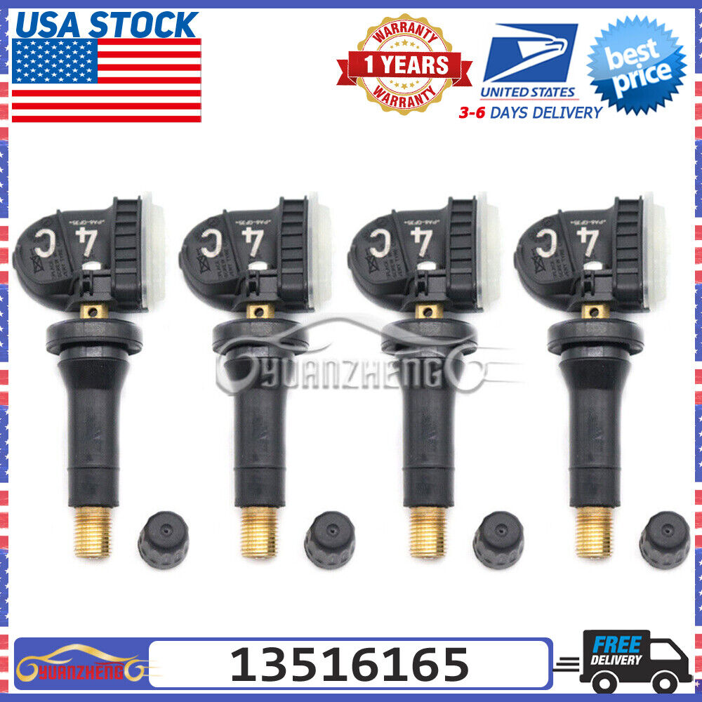13516165 TPMS FOR GM CHEVY GMC CADILLAC BUICK TIRE PRESSURE SENSORS Set of (4)