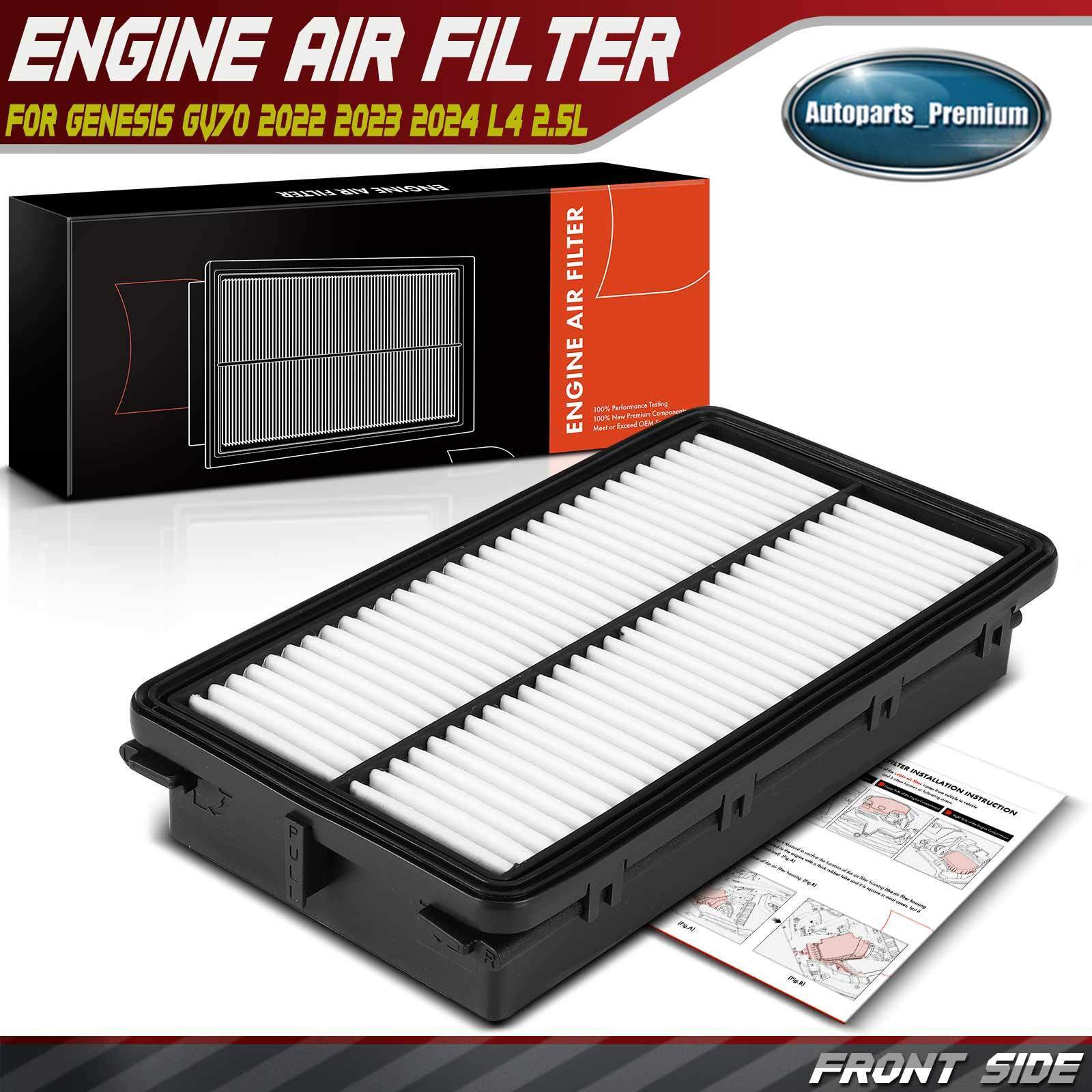 1x Front Engine Air Filter for Genesis GV70 2022 2023 2024 L4 2.5L 28113AR100