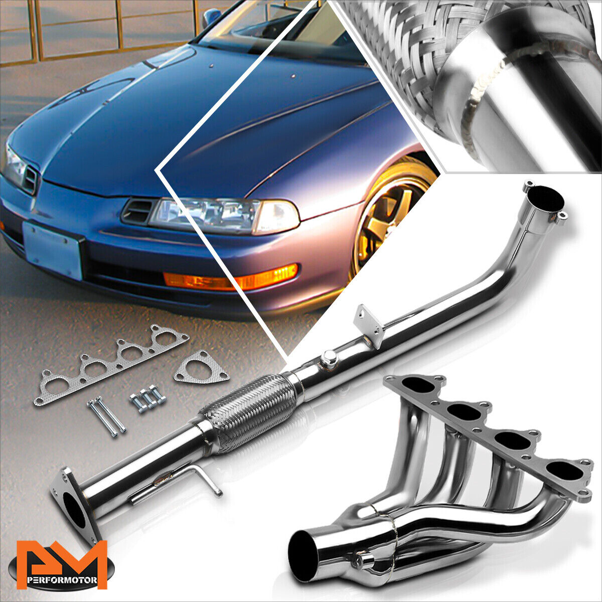 For 92-96 Prelude 2.3L 4CYL H23 BB2 Stainless Steel 4-1 Exhaust Header Manifold