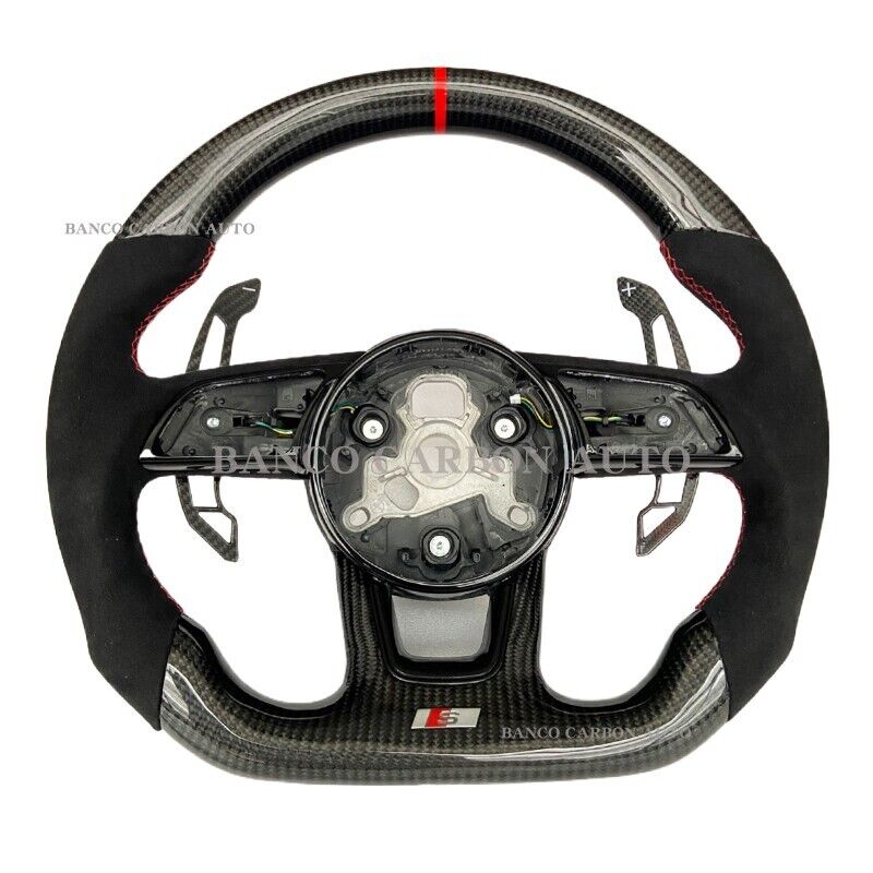 Carbon Fiber Sports Steering Wheel Fits For Audi 2017-2022 A3 A4 A5 RS3 RS4 RS5