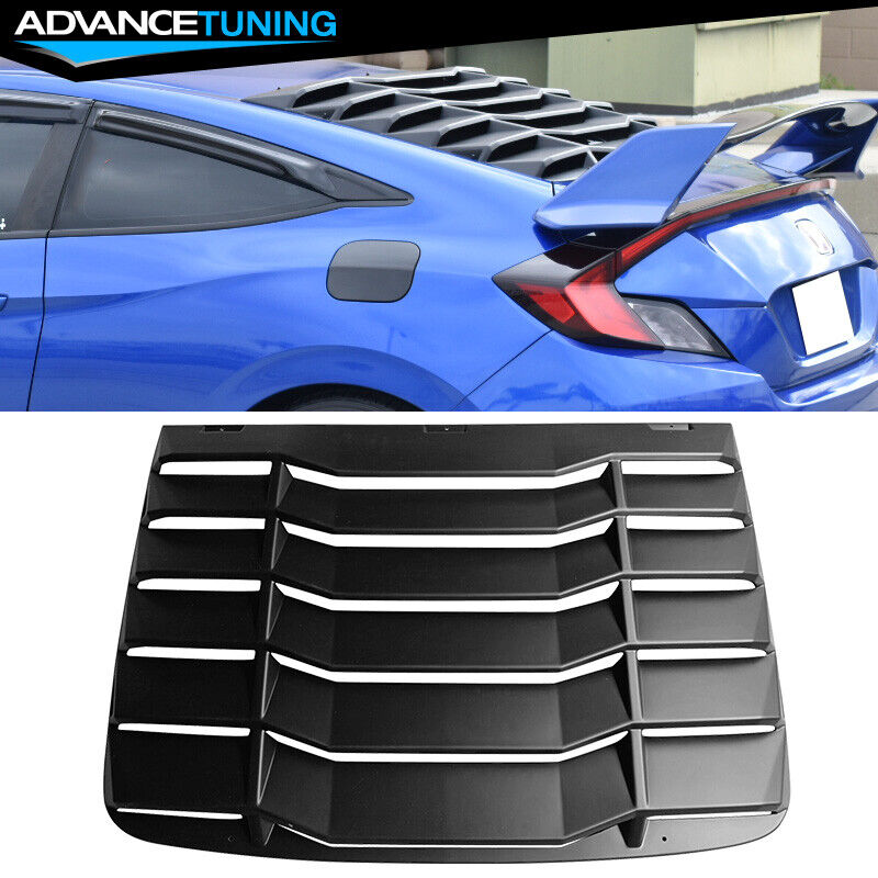 For 16-20 Honda Civic Coupe 2DR 2-Door Rear Window Louver Windshield Shade Cover
