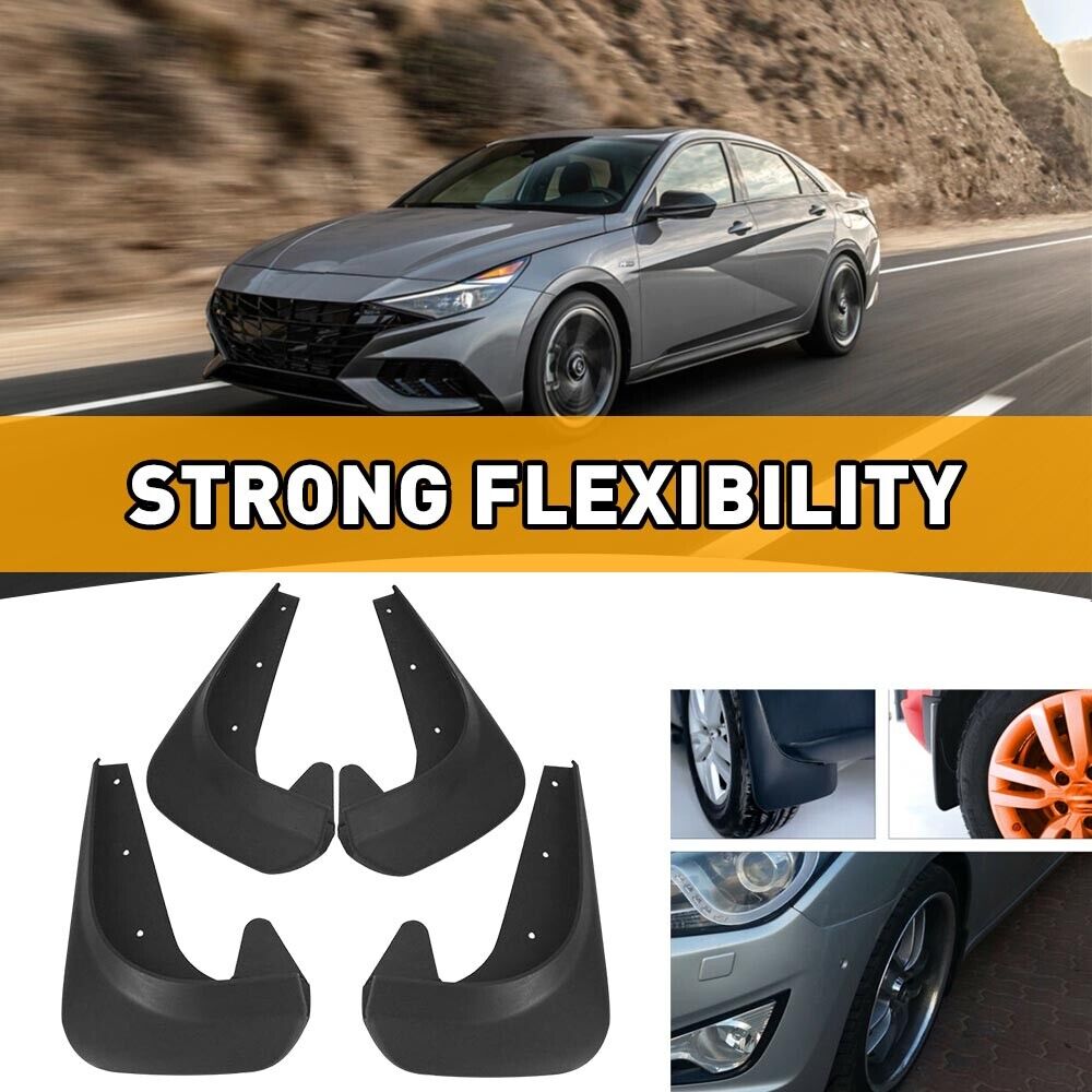 4 Universal pc Car Flaps Mud Guards Splash for Front or (Hardware Rear Included)