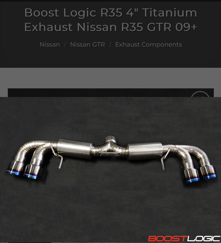 R35 Gtr Boostlogic Titanium 4 Inch Section 3 No Exhaust Tips