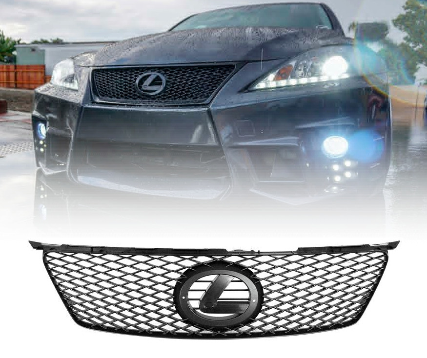 For 2006-2008 Lexus IS250/350 ISF IS-F Style Front Bumper Hood Mesh Black Grille
