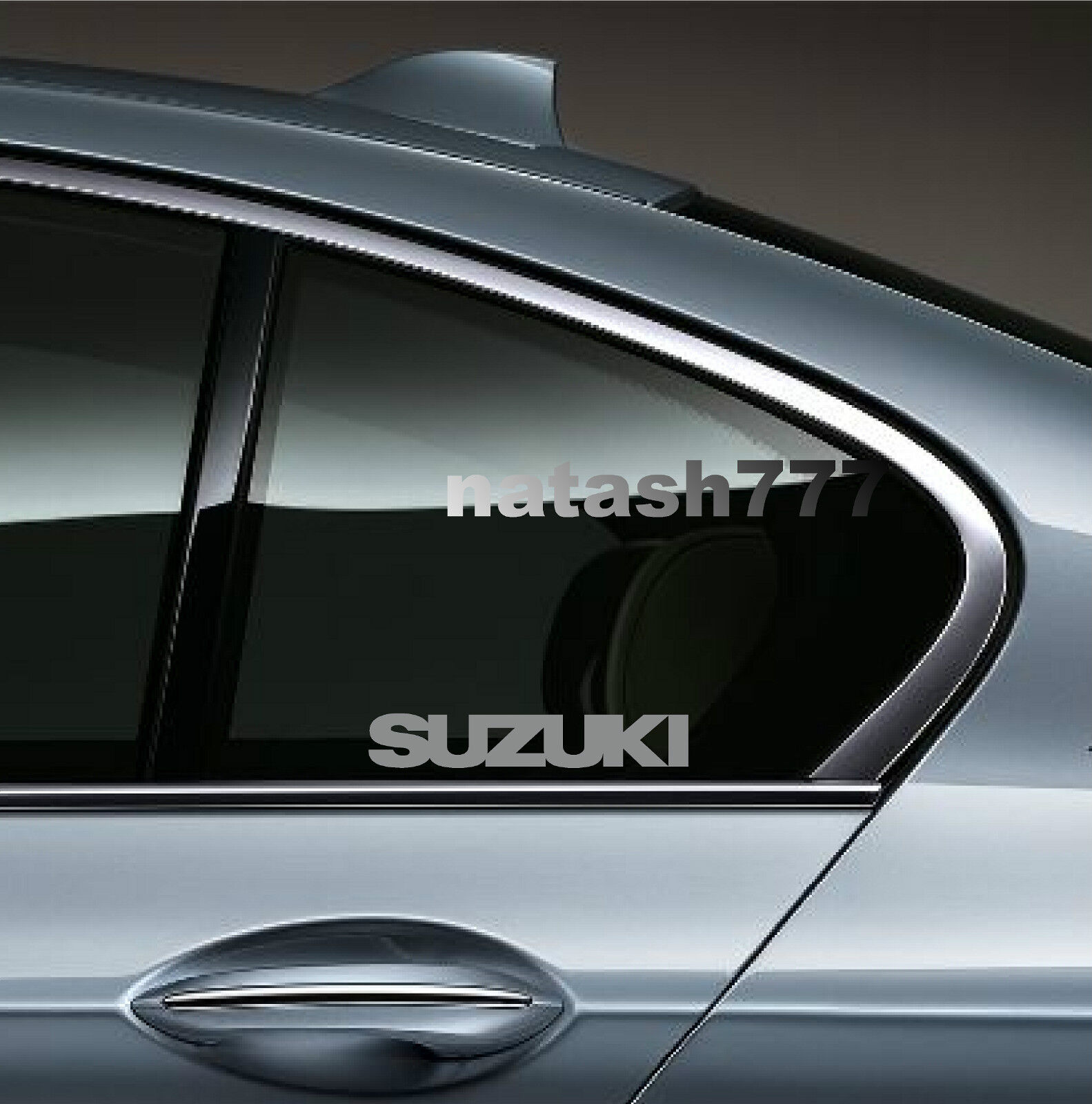 2 - SUZUKI Sport Racing Vinyl Decal sticker emblem logo SILVER