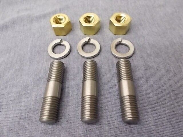 Triumph Spitfire/Herald STAINLESS STEEL Exhaust Downpipe Stud & Brass Nut Kit