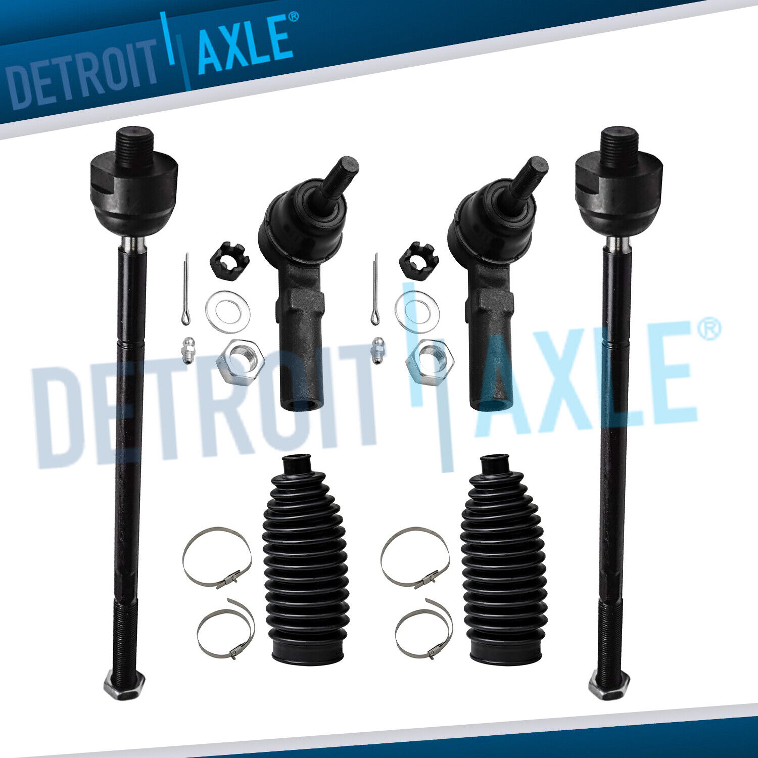 Front Inner & Outer Tie Rods for Buick LeSabre Pontiac Bonneville Cadillac DTS