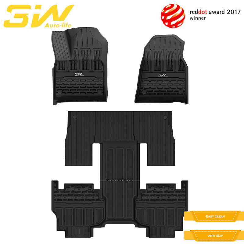 3W Floor Mats Fit for Jeep Grand Wagoneer 2022-2024 Floor Liner for Wagoneer L