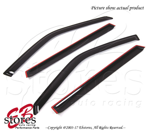 Black Tinted Out-Channel Vent Visor Deflector 4pcs For 2001-2006 Suzuki XL-7