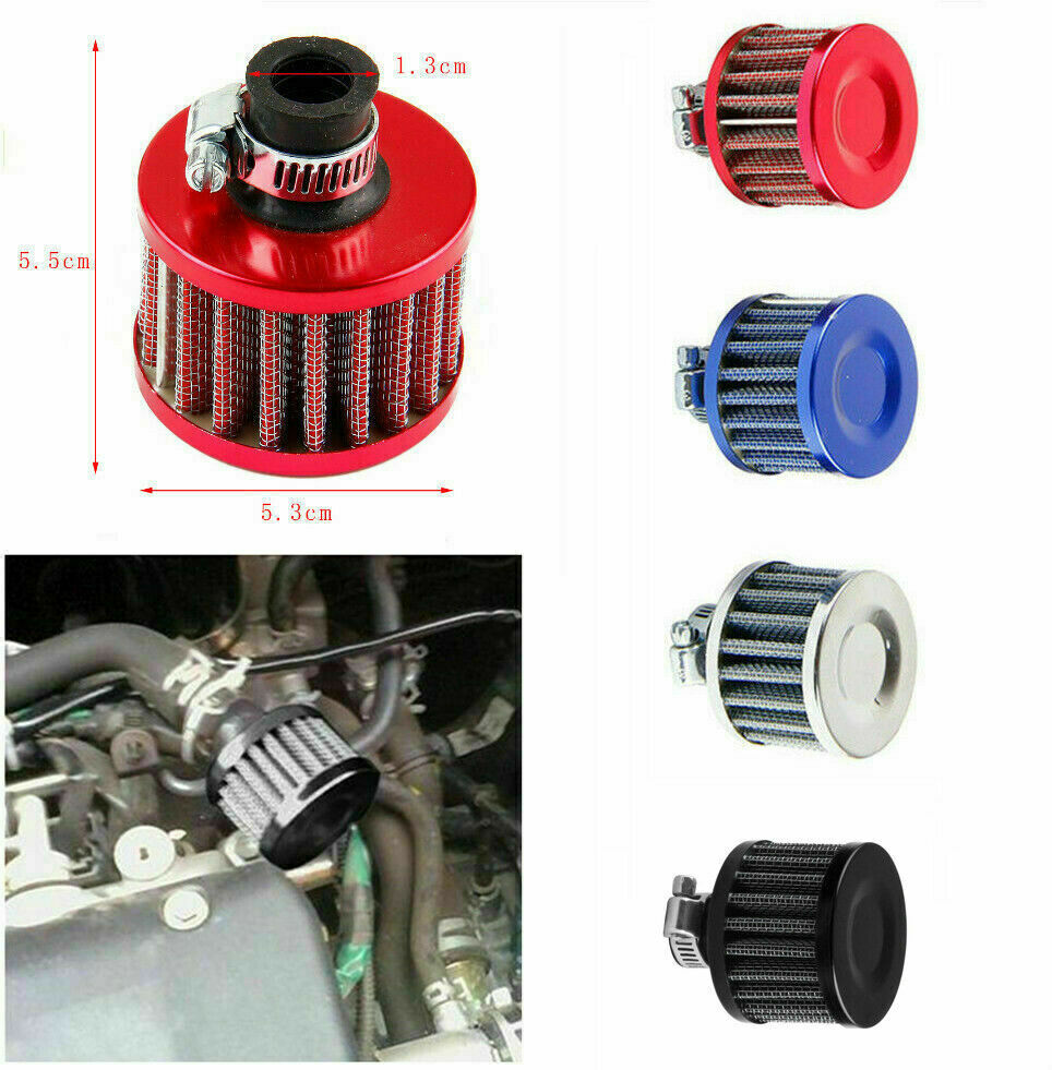 3pcs Motorcycle Cold Air Intake Filter Turbo Vent Crankcase Car Breather 12MM