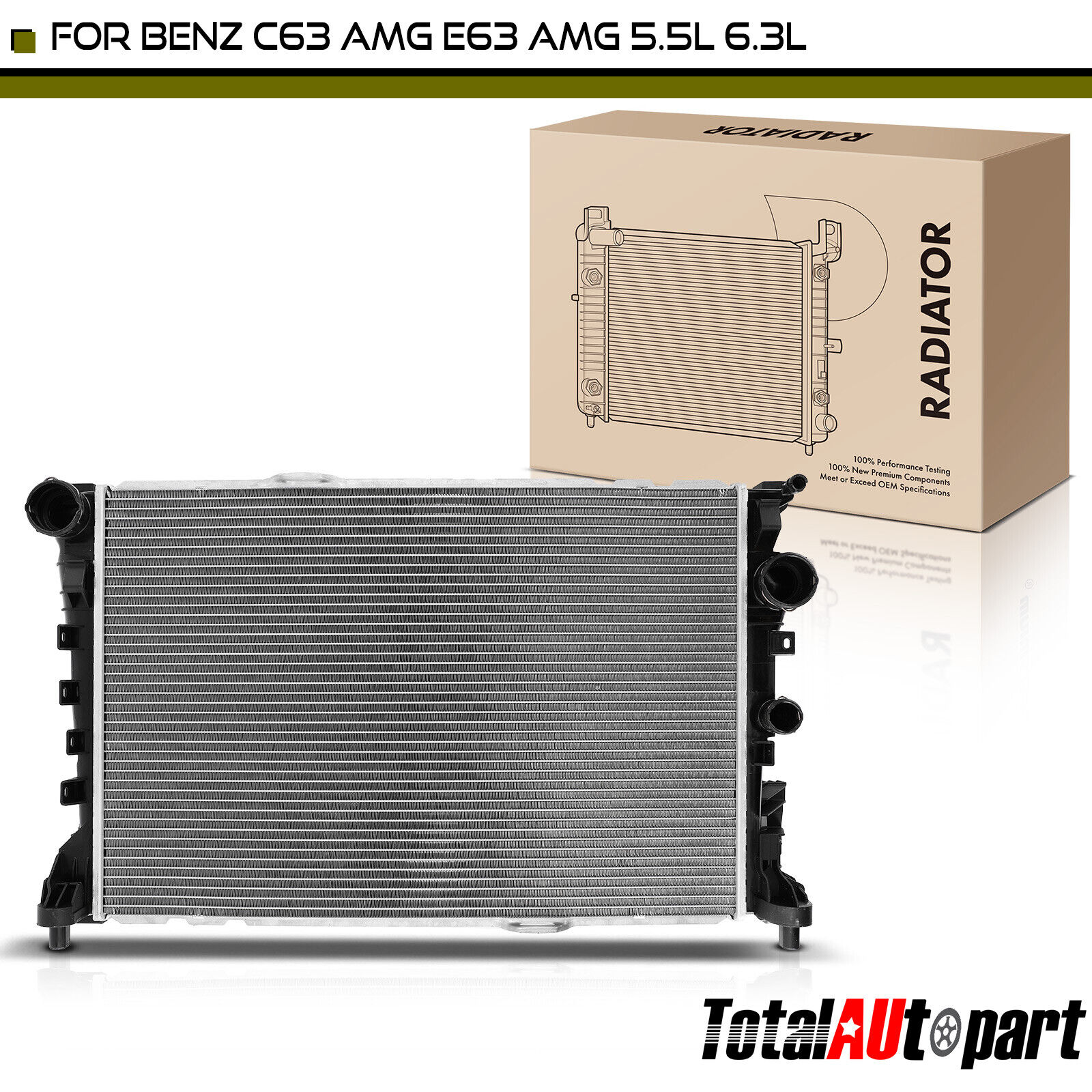 Radiator w/o Oil Cooler for Mercedes-Benz W204/W205 C63 AMG C218 CLS63 AMG W212