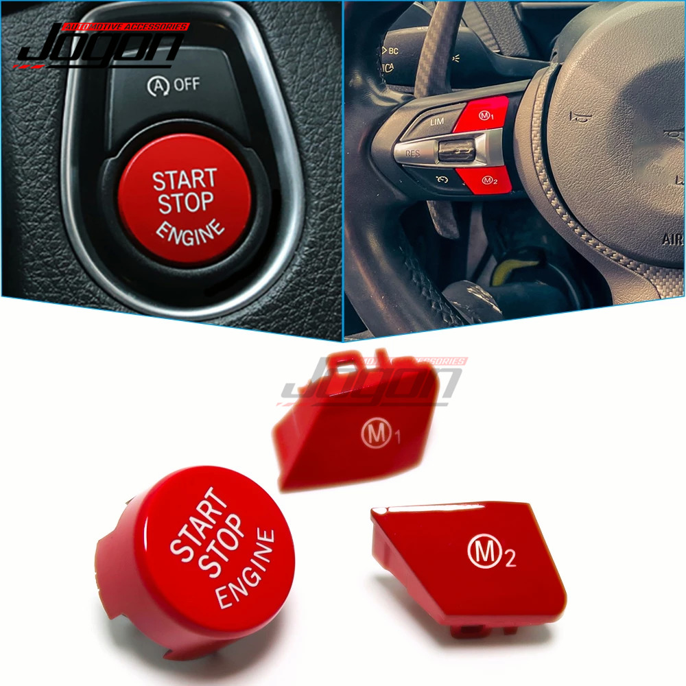 Steering Wheel M1 M2 + Engine Start Button For BMW M2 M3 M4 F30 F10 F15 M Sport