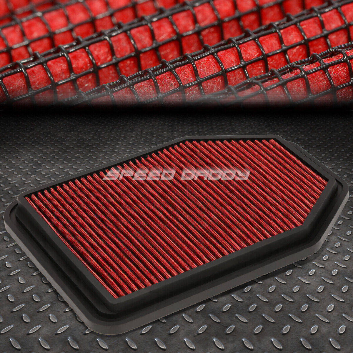 FOR 07-17 WRANGLER 3.6/3.8 RED REUSABLE&WASHABLE HIGH FLOW DROP IN AIR FILTER