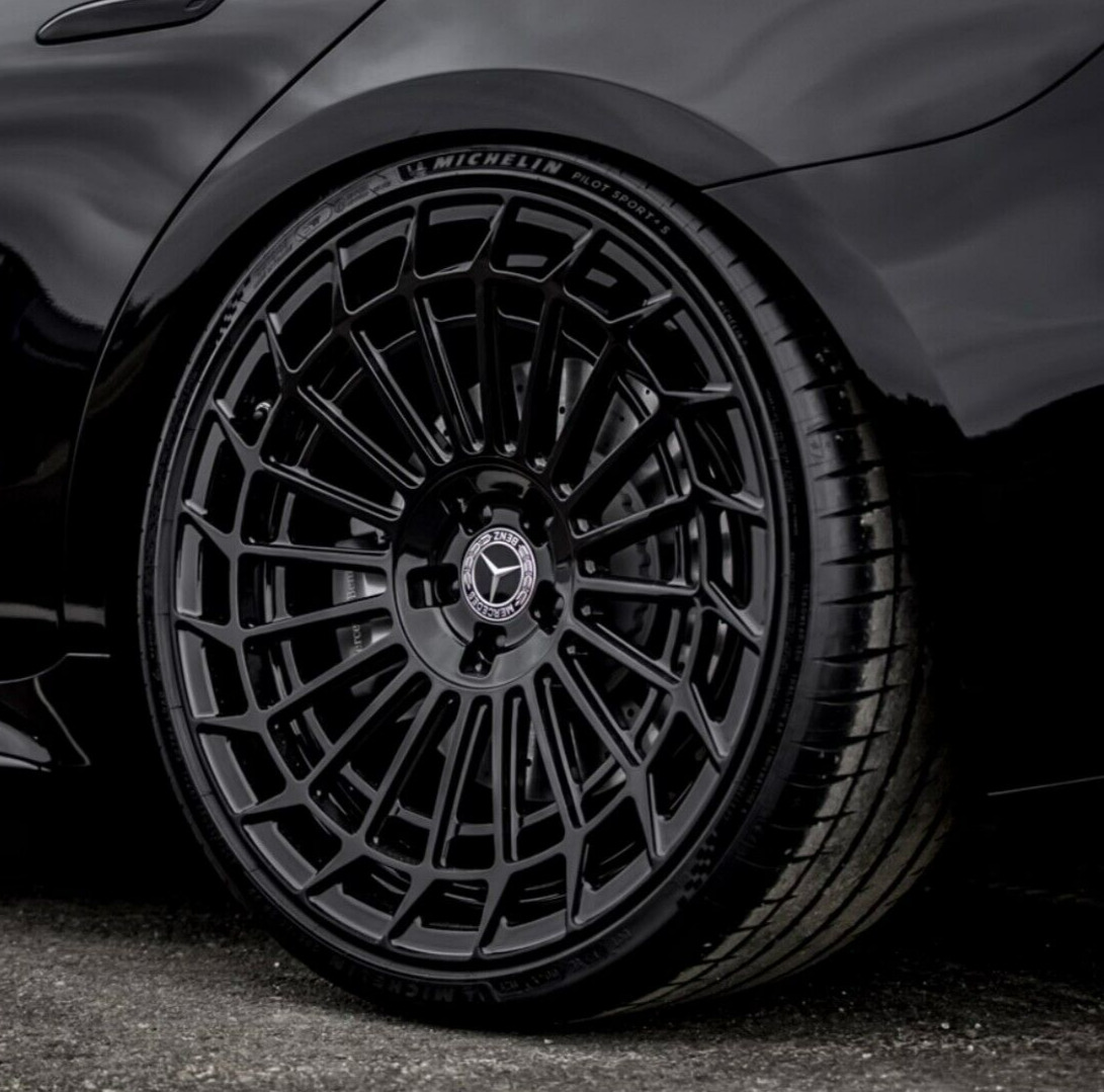 22'' inch Wheels fit Mercedes S550 Bentley S63 Gloss Black Tires GLC CL63TPMS