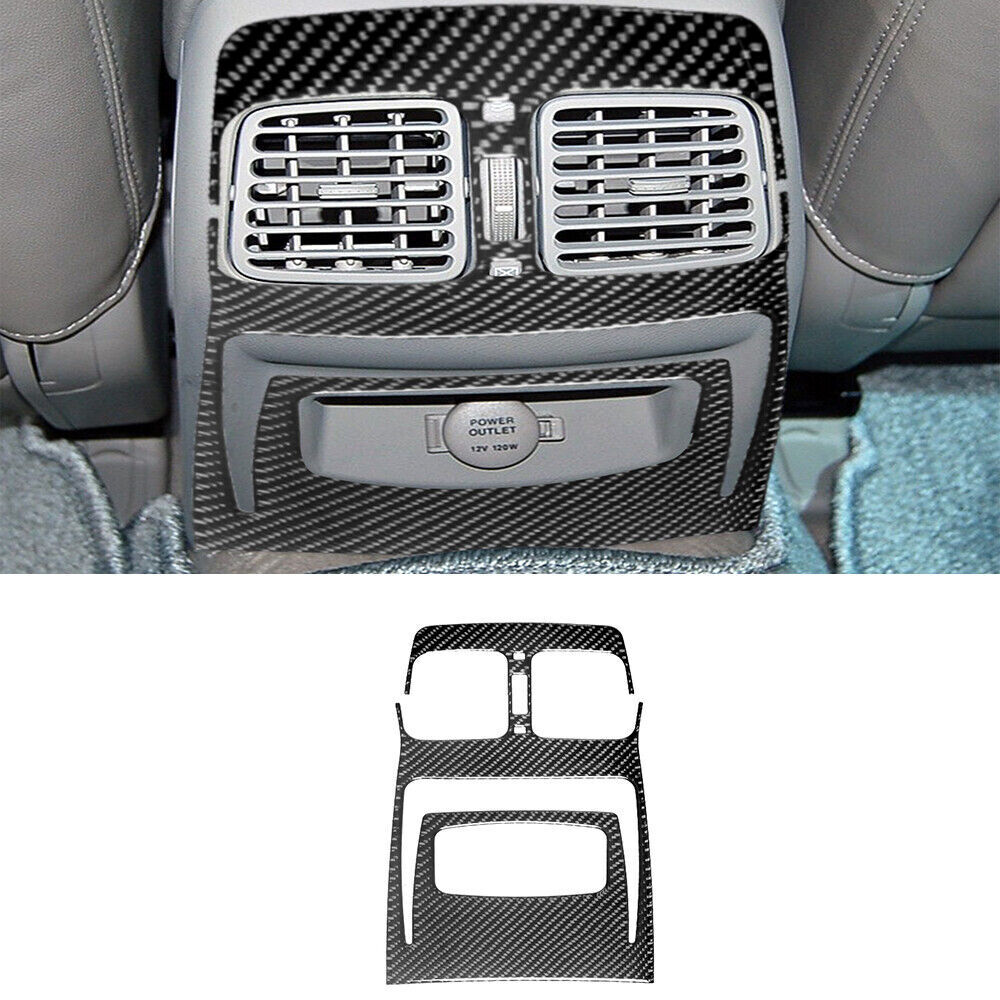 For Hyundai Azera 06-11 Carbon Fiber Rear Console Air Vent Outlet Panel Cover