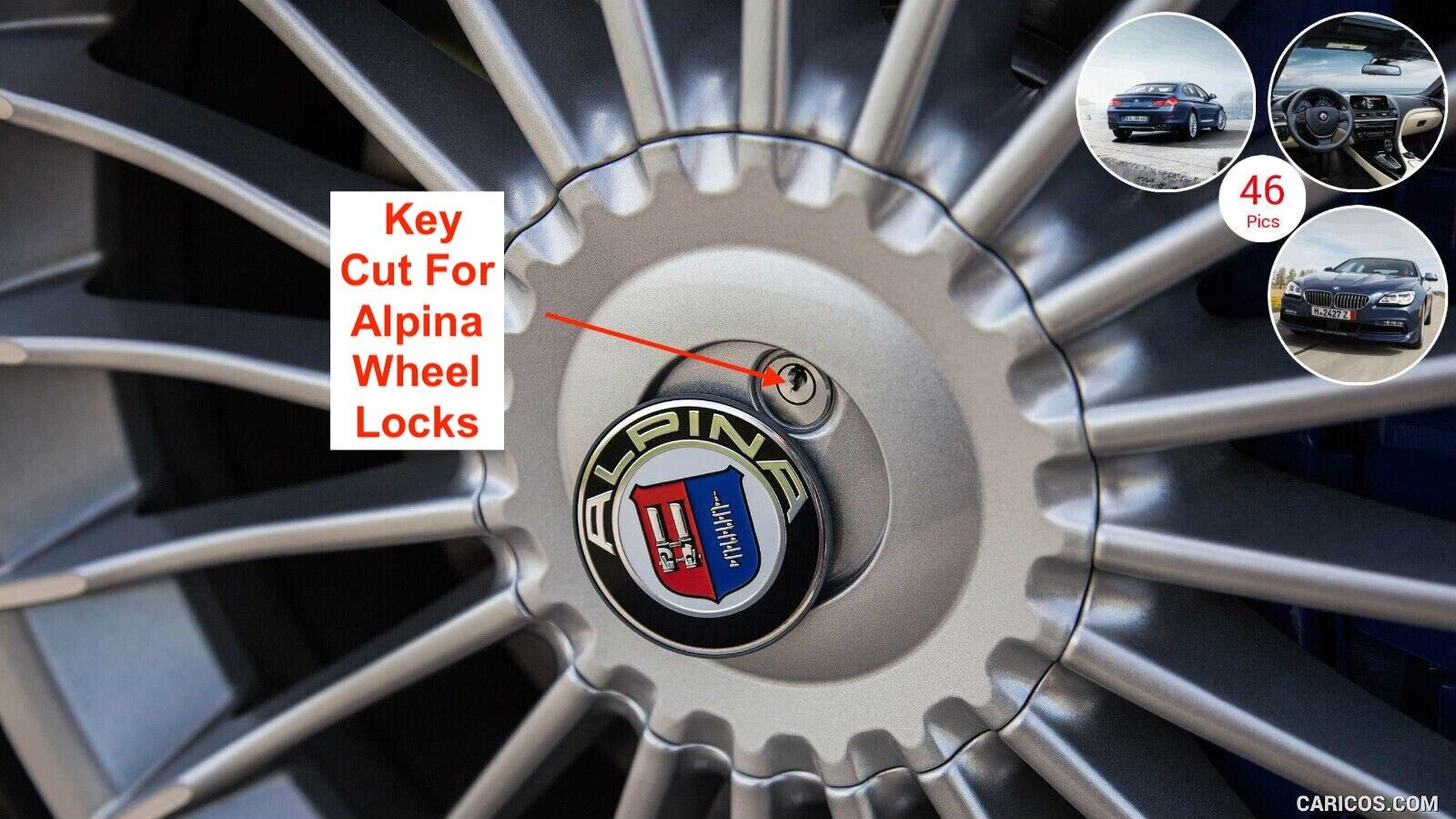 BMW ALPINA Wheel Lock Centre Cap Keys Made To Code Number-STS & DOM Lock Keys