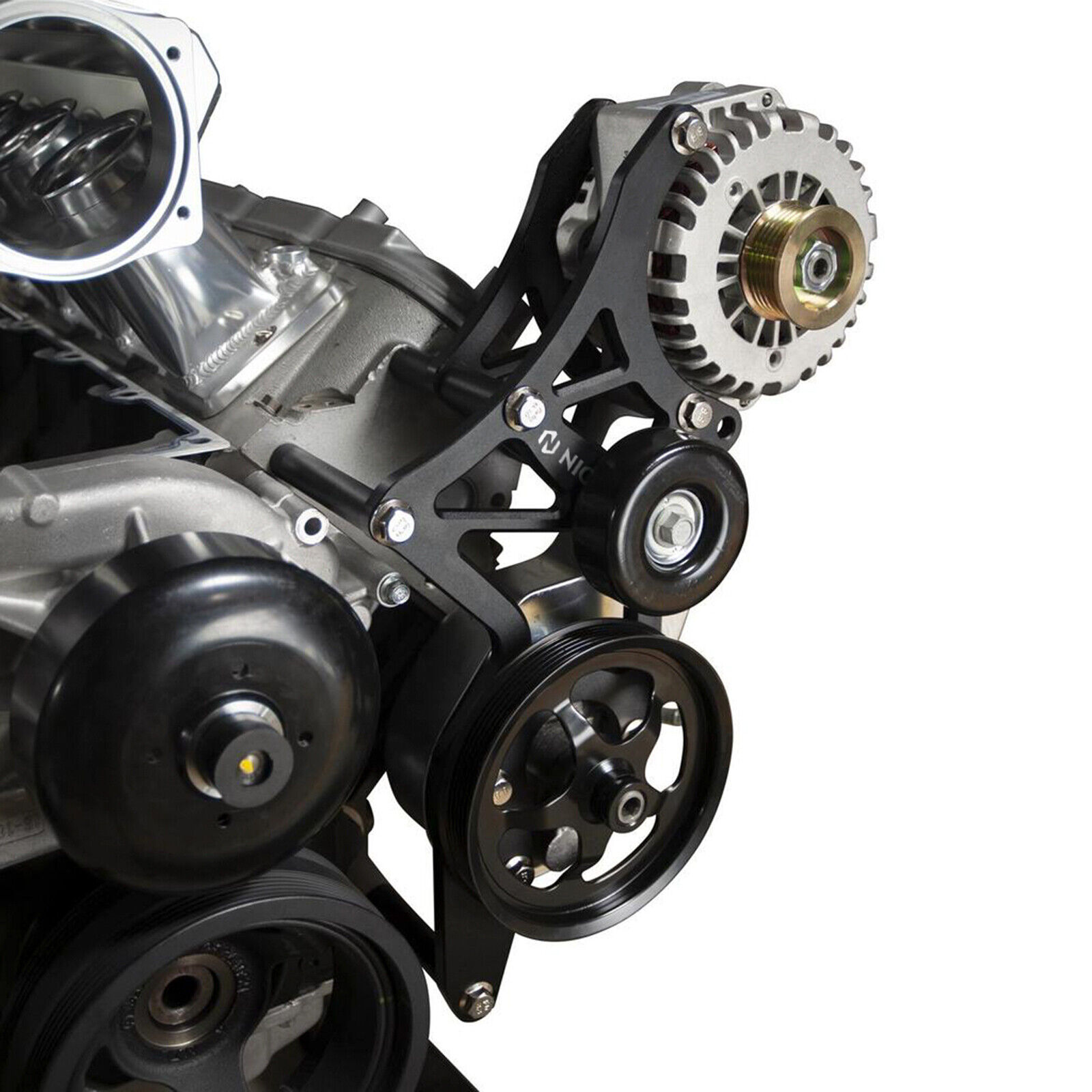 For SUV LS Engine Serpentine Bracket Alternator Power Steering Pump Conversion