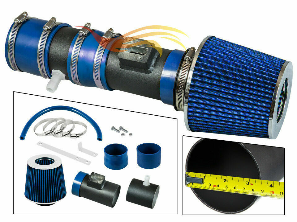 BCP RW BLUE For 12-17 Traverse Enclave Acadia 3.6L V6 Air Intake System +Filter