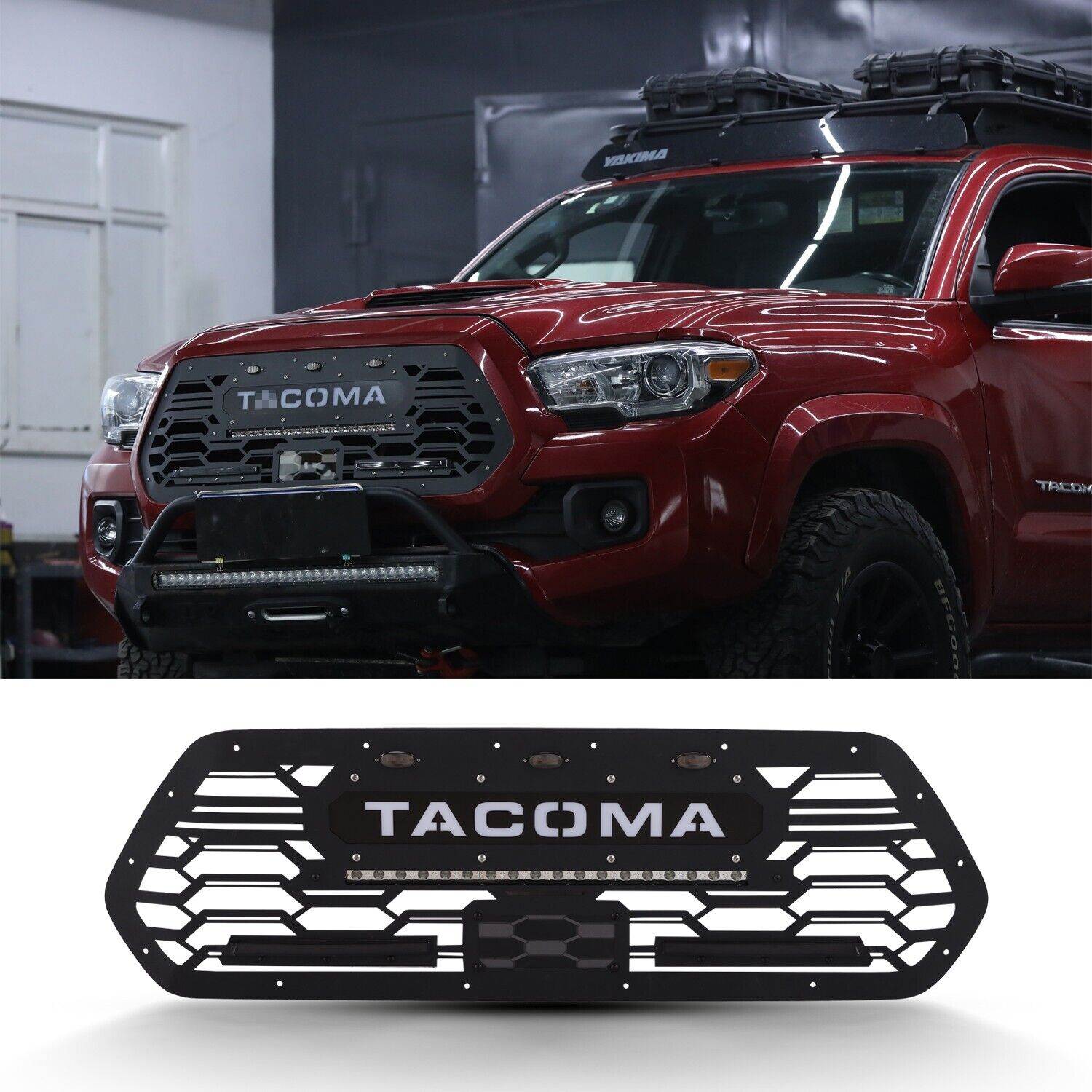 ENSVEI Stealth Laser iron Grille for Tacoma 2016-2022 sand spray paint