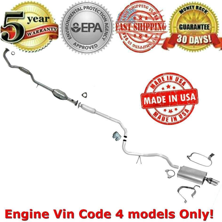 Catalytic Muffler Exhaust System 99-02 for Chevrolet Cavalier 2.2 Vin Code (4)