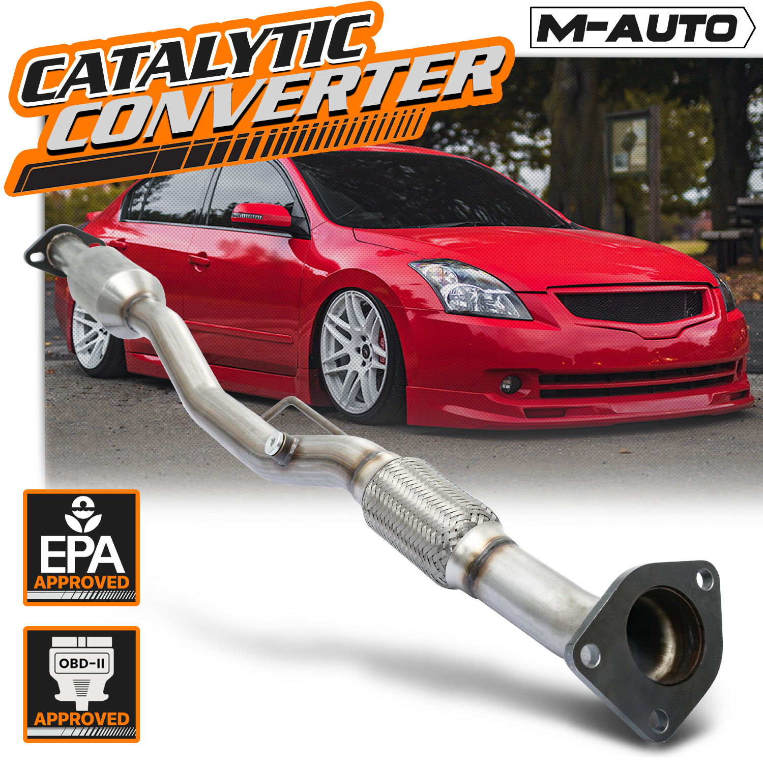 Stainless Steel Catalytic Converter Exhaust Down Pipe For 2007-2015 Altima 2.5