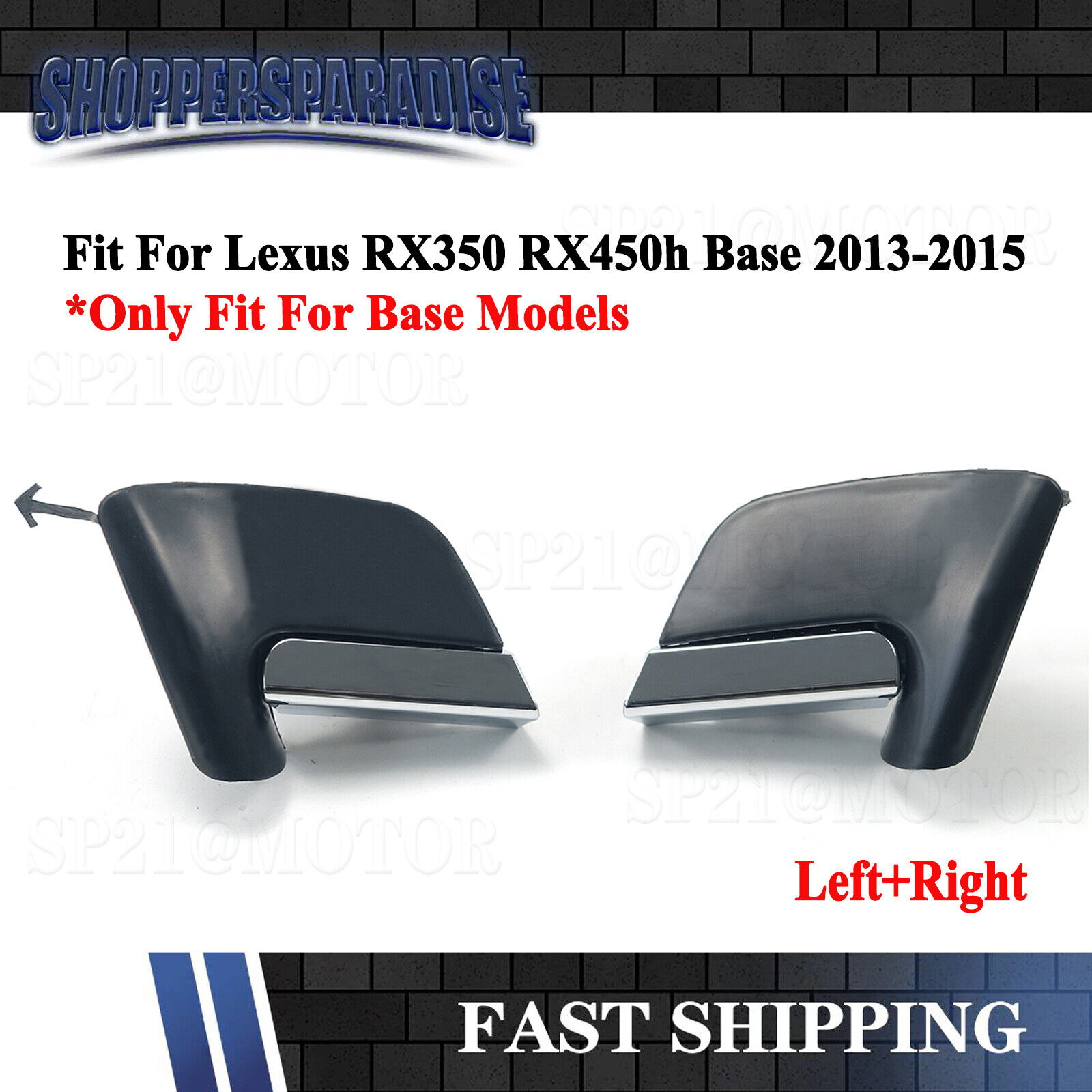 For Lexus RX350 RX450h Base 13-2015 Front Bumper Trim and Lower Towing Cover Set