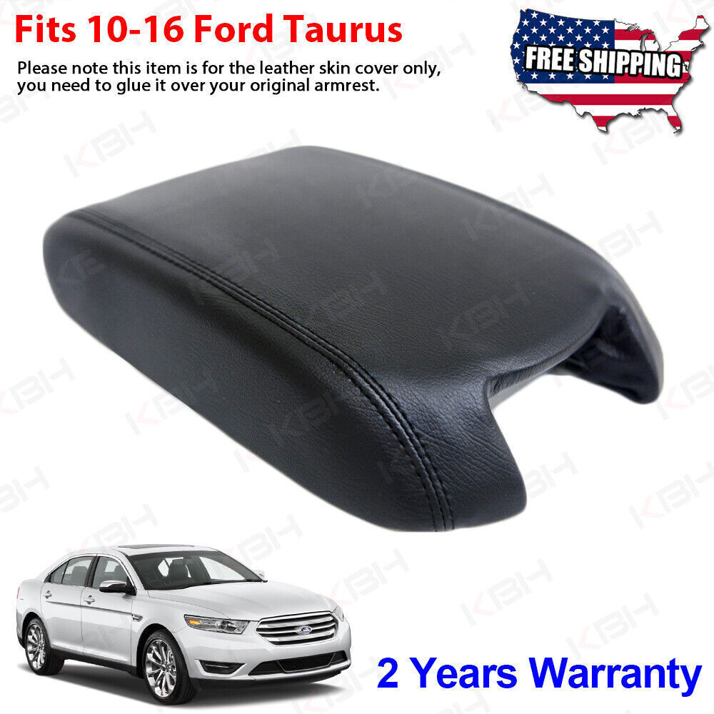 Fit 2010 2011 2012-2018 Ford Taurus Center Console Lid Armrest Vinyl Cover Black
