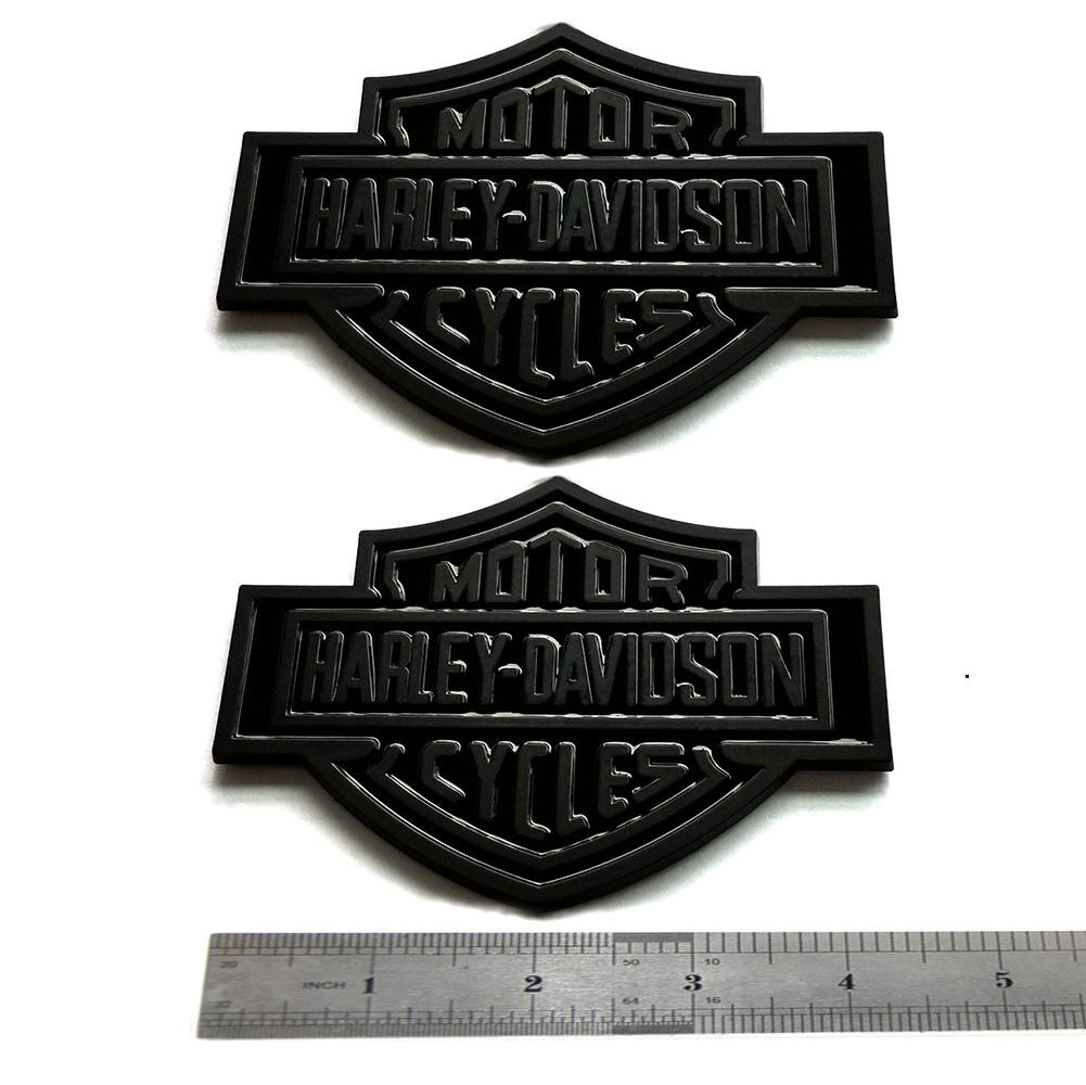 2pack Black Harley Davidson Fuel Tank Emblems Badge for Dyna Sportster Street