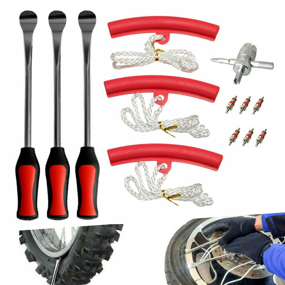 Tire Spoon Iron Lever Tool Kits For Motorcycle With Bike Wheel Rim Protector