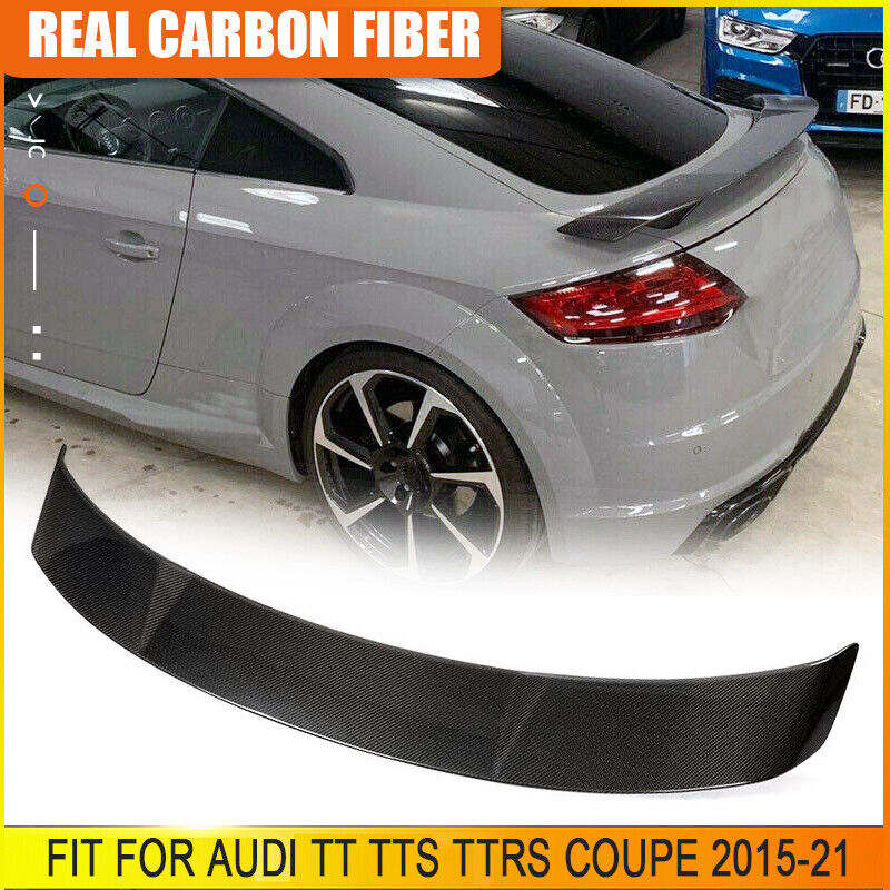 REAL Carbon Rear Trunk Spoiler Lip GT Wing For Audi TT TT S TT RS Coupe 2015-19