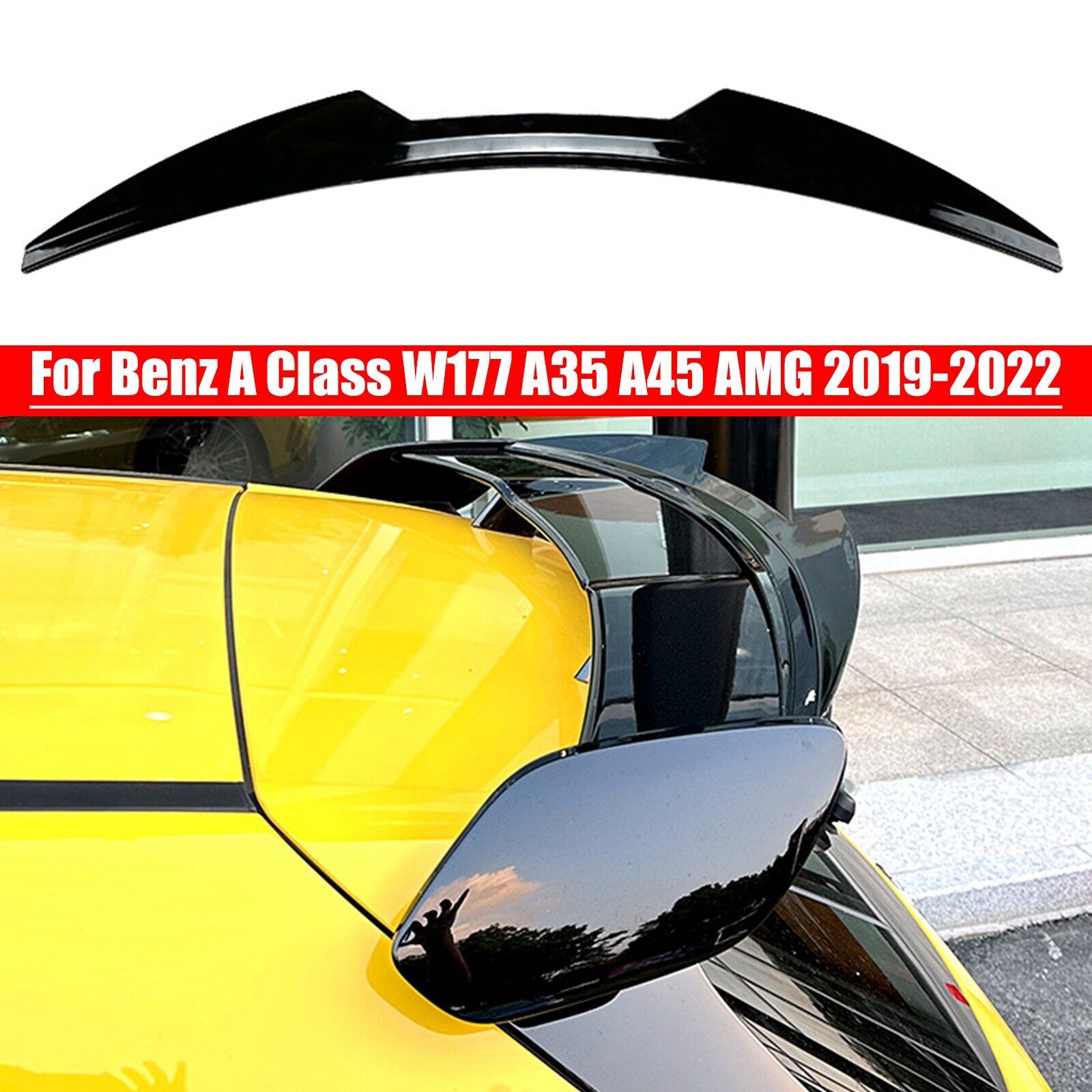 For Benz A Class W177 A35 A45 AMG 2019-2022 2020 Rear Trunk Roof Spoiler Wing