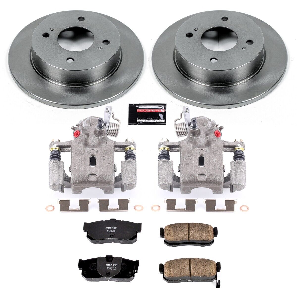 KCOE740 Powerstop 2-Wheel Set Brake Disc and Caliper Kits Rear for Nissan Sentra