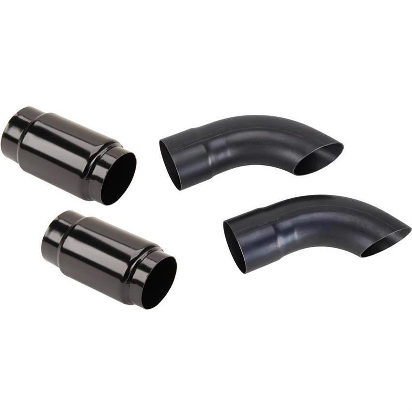 Shorty Race Mufflers, 6 x 3 Inch and Kickout Tail Pipe Tipes