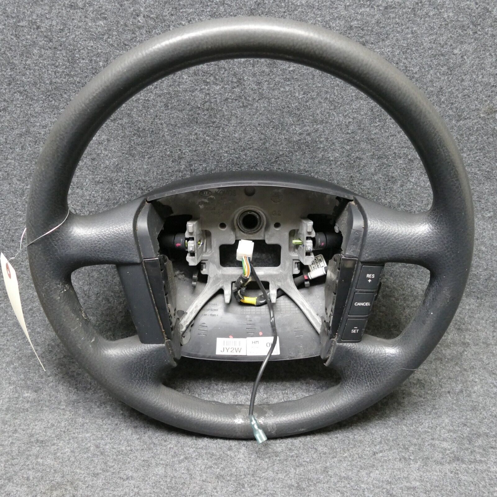 2009-2011  Kia Borrego Steering Wheel w/ Cruise Switches Black Rubber OEM 72315