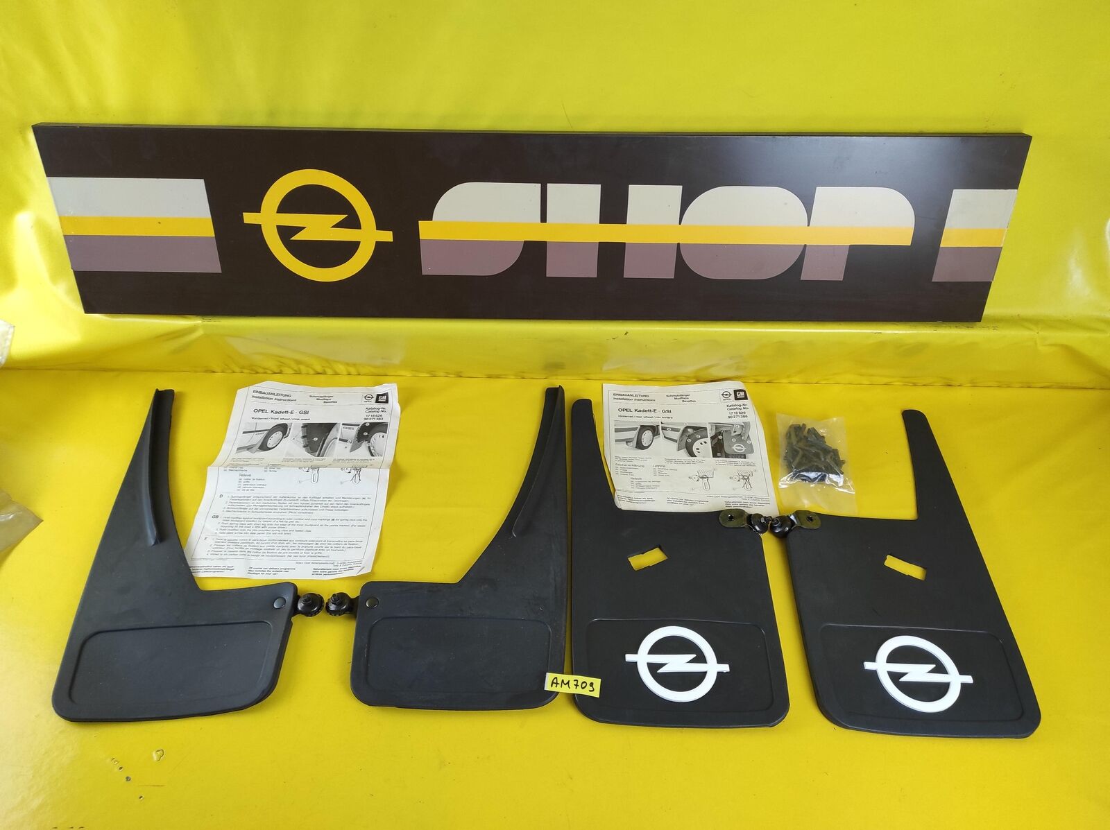 Dirt catcher pair front rear Opel cadet E GSI spray protection mud flaps new
