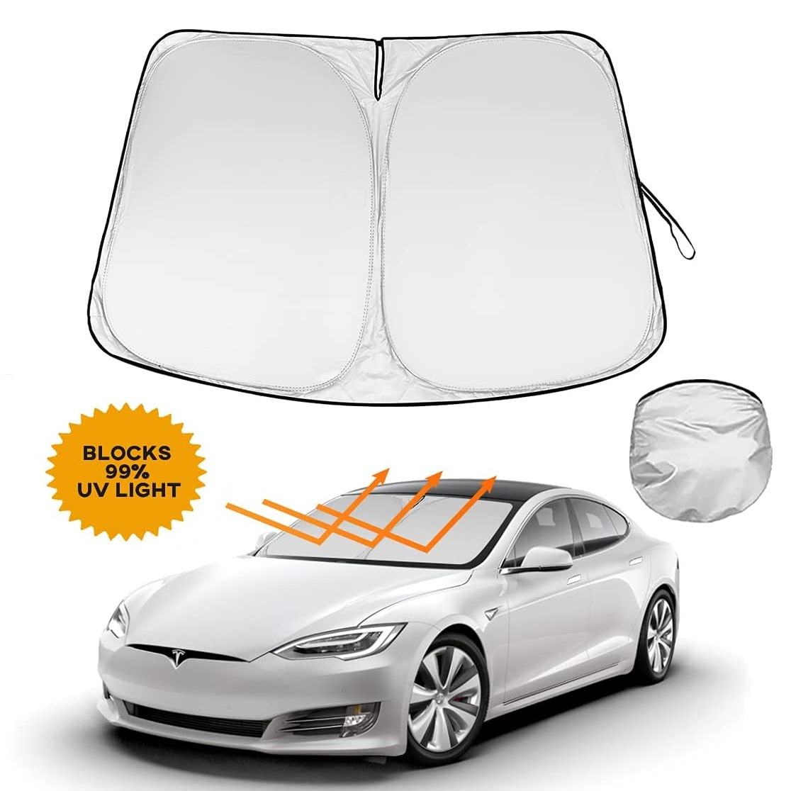 For Tesla Model 3 Y Accessories Car Windshield Sunshade Heat Block Cover Visor