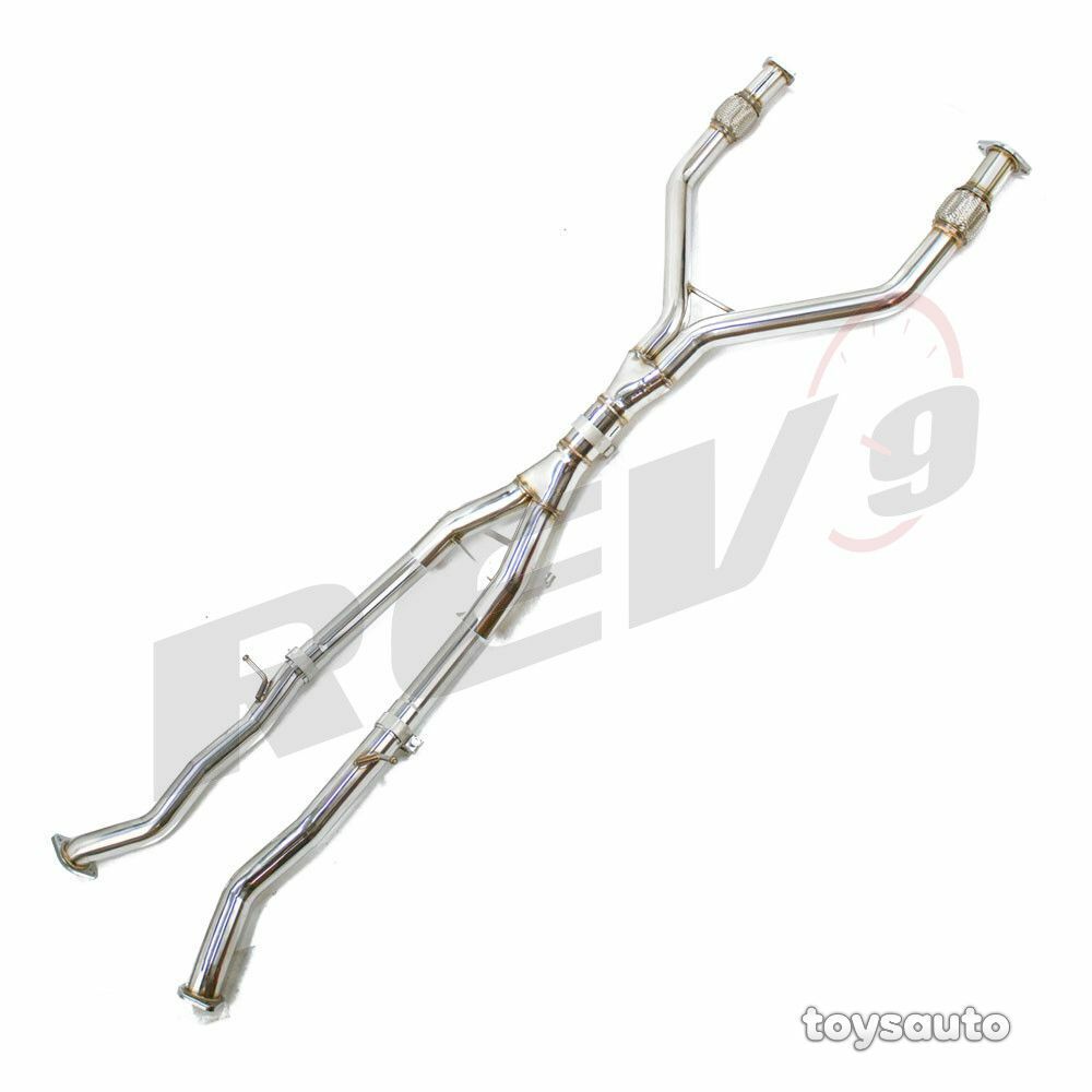 Rev9 Stainless Catback Y Pipe Exhaust *No muffler* for 3.0T Q60 17-22, Q50 16-23