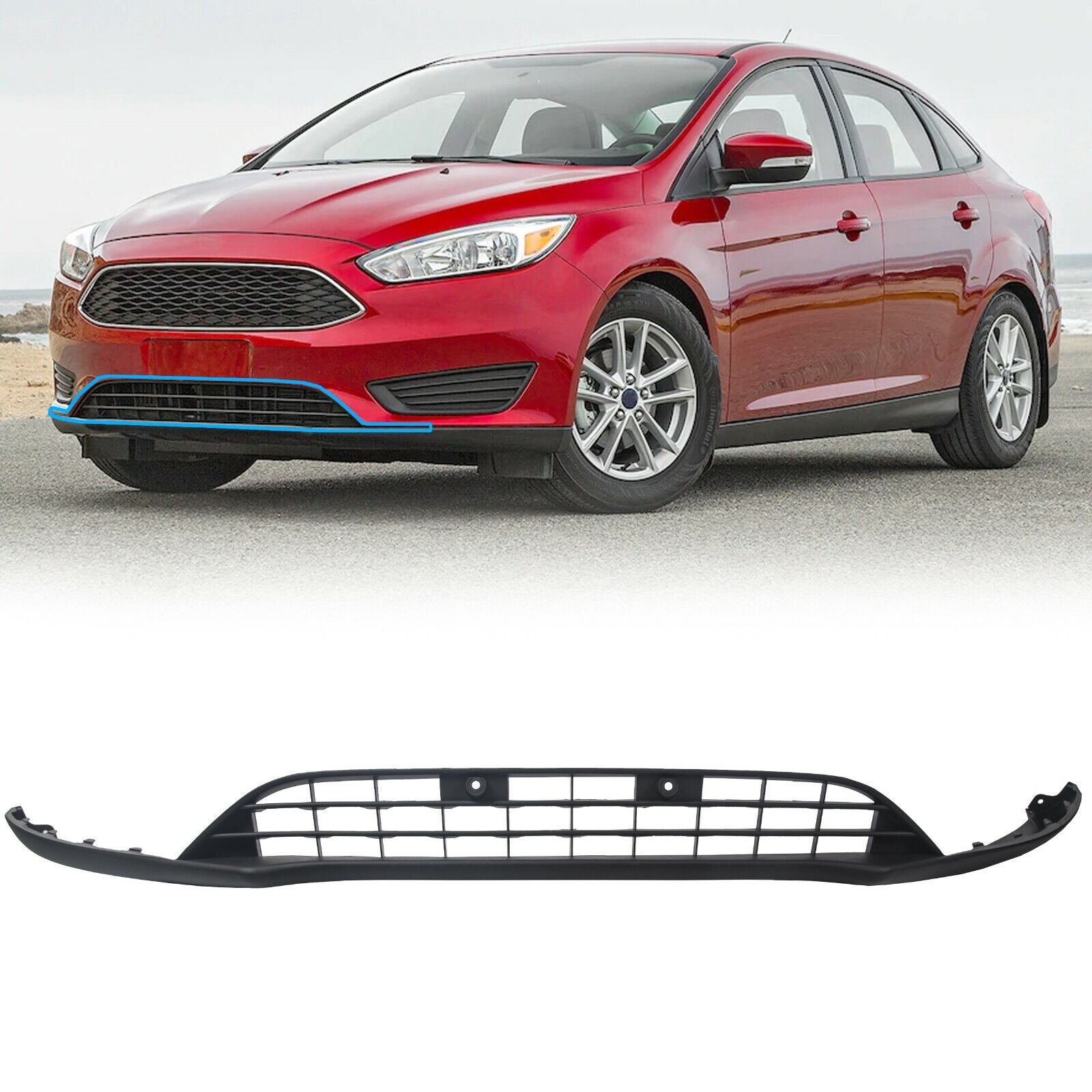 Front Bumper Lower Valance Panel for 2015-2018 Ford Focus Grill FOR F1EZ17626A